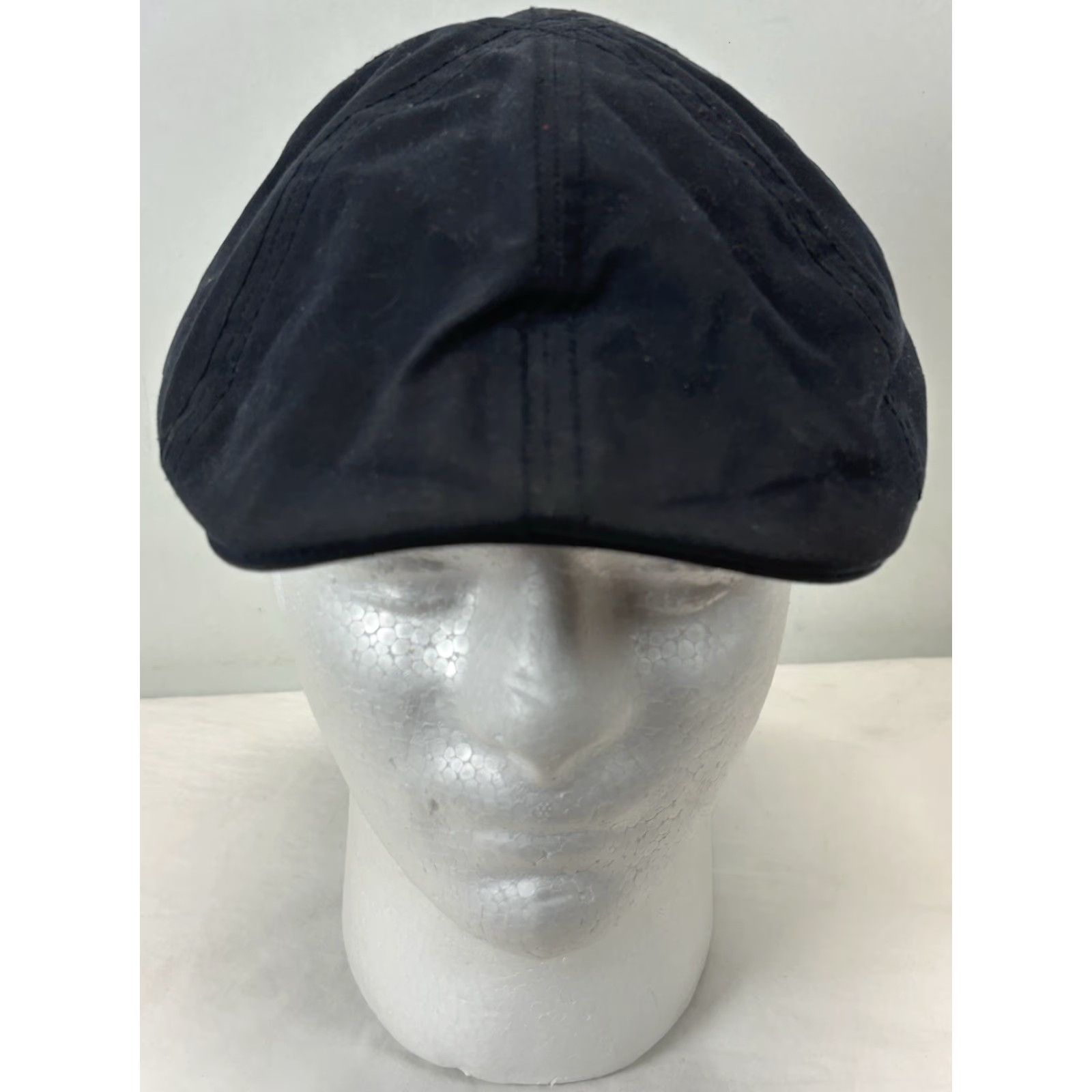 Vintage UNBRANDED Newsboy Flat Cap One Size OSFM Black Navy Plaid Lining Classic Mens Size ONE SIZE - 2 Thumbnail