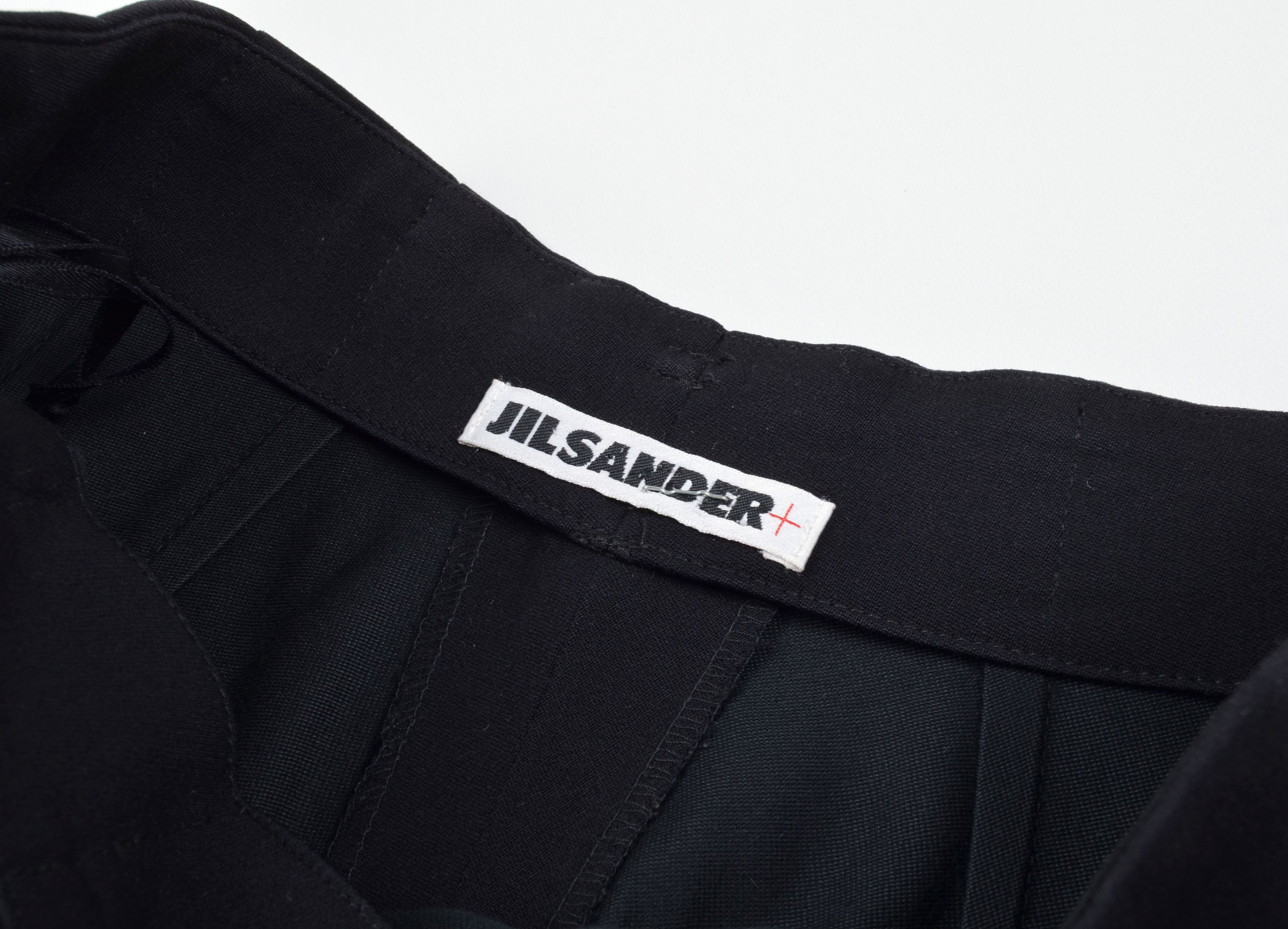 Jil Sander Vintage Jil Sander+ 80's Black Wool High Waisted Pants Size 26" / US 2 / IT 38 - 5 Thumbnail