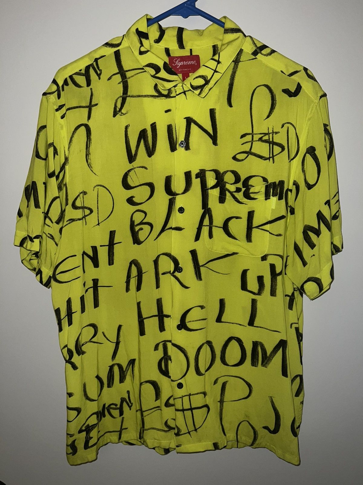Supreme Supreme Blow Back kiss rayon shirt | Grailed
