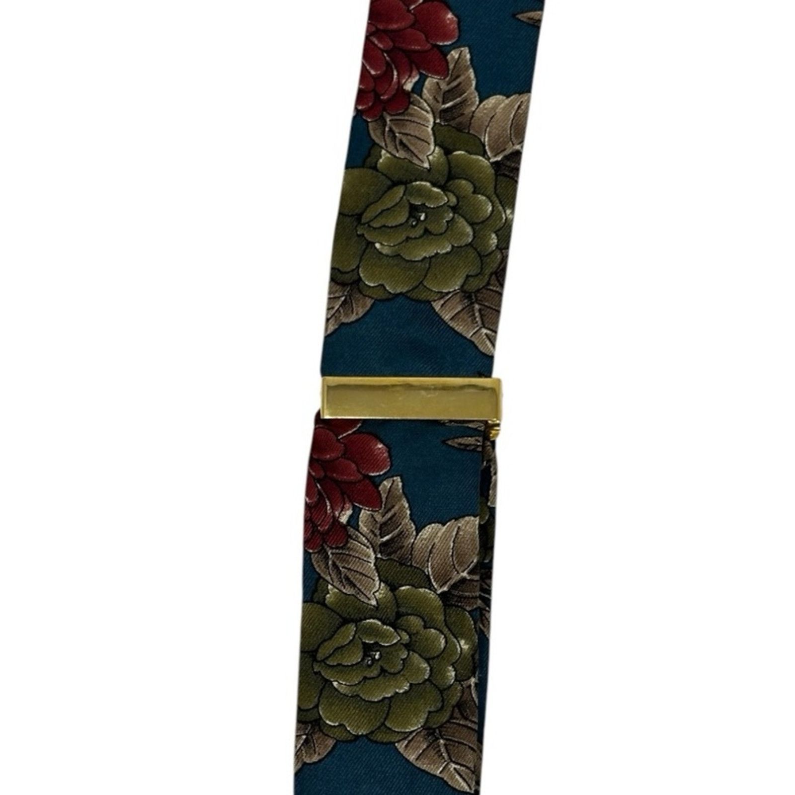 Leather × Trafalgar × Vintage VTG Trafalgar Silk Floral Braces Suspenders Leather Accents Size ONE SIZE - 10 Thumbnail