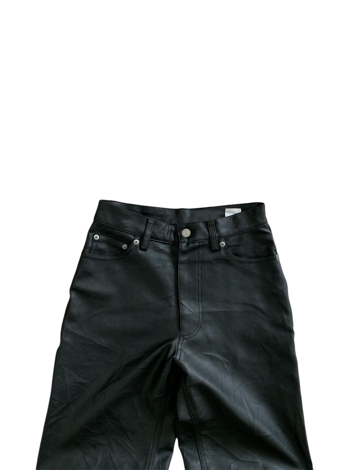 Helmut Lang Last📦 Japanesebrand Leather Baggy Pants Size 26" / US 2 / IT 38 - 3 Thumbnail