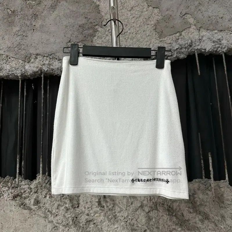 Chrome Hearts Chrome Hearts White Cotton A-Line Skirt XS . Size 22" - 1 Thumbnail