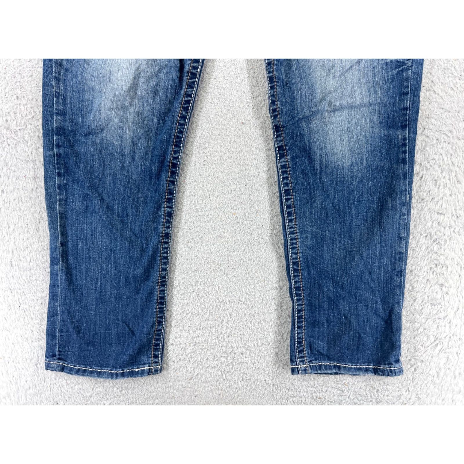 Rhythm Rhythm In Blues Jeans Womens 6 Blue Denim Straight Low Rise Cotton 31x28 Size 28" / US 6 / IT 42 - 2 Thumbnail
