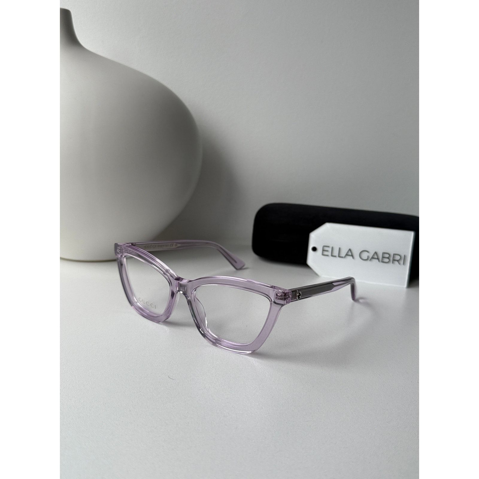 Gucci NEW Gucci GG1686O Lilac Purple Cat Eye Eyeglasses Frames Size ONE SIZE - 3 Thumbnail