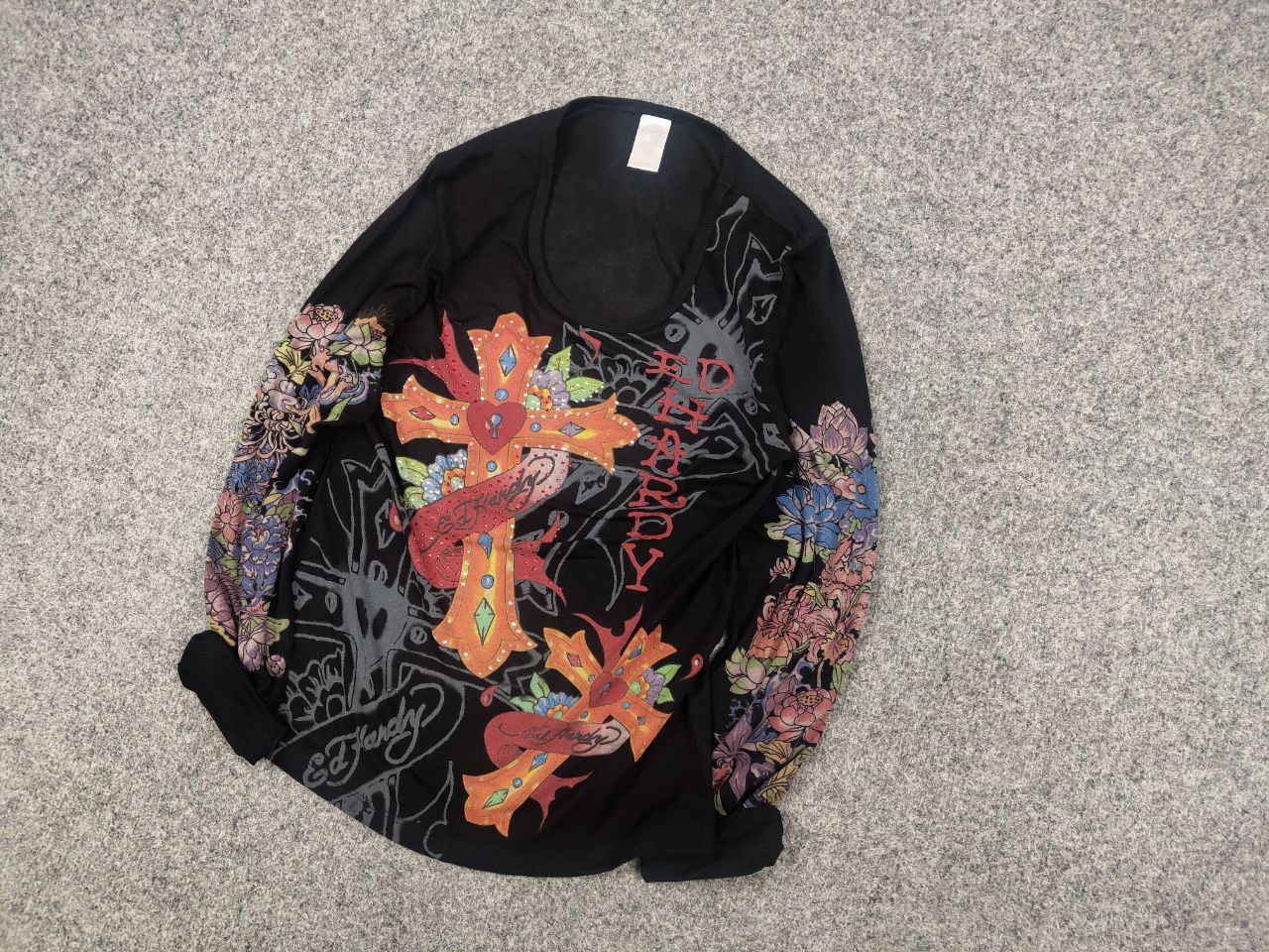 Ed Hardy Ed Hardy by Christian Audigier Vintage Y2K Light Long Sleeve Size M / US 6-8 / IT 42-44 - 3 Thumbnail