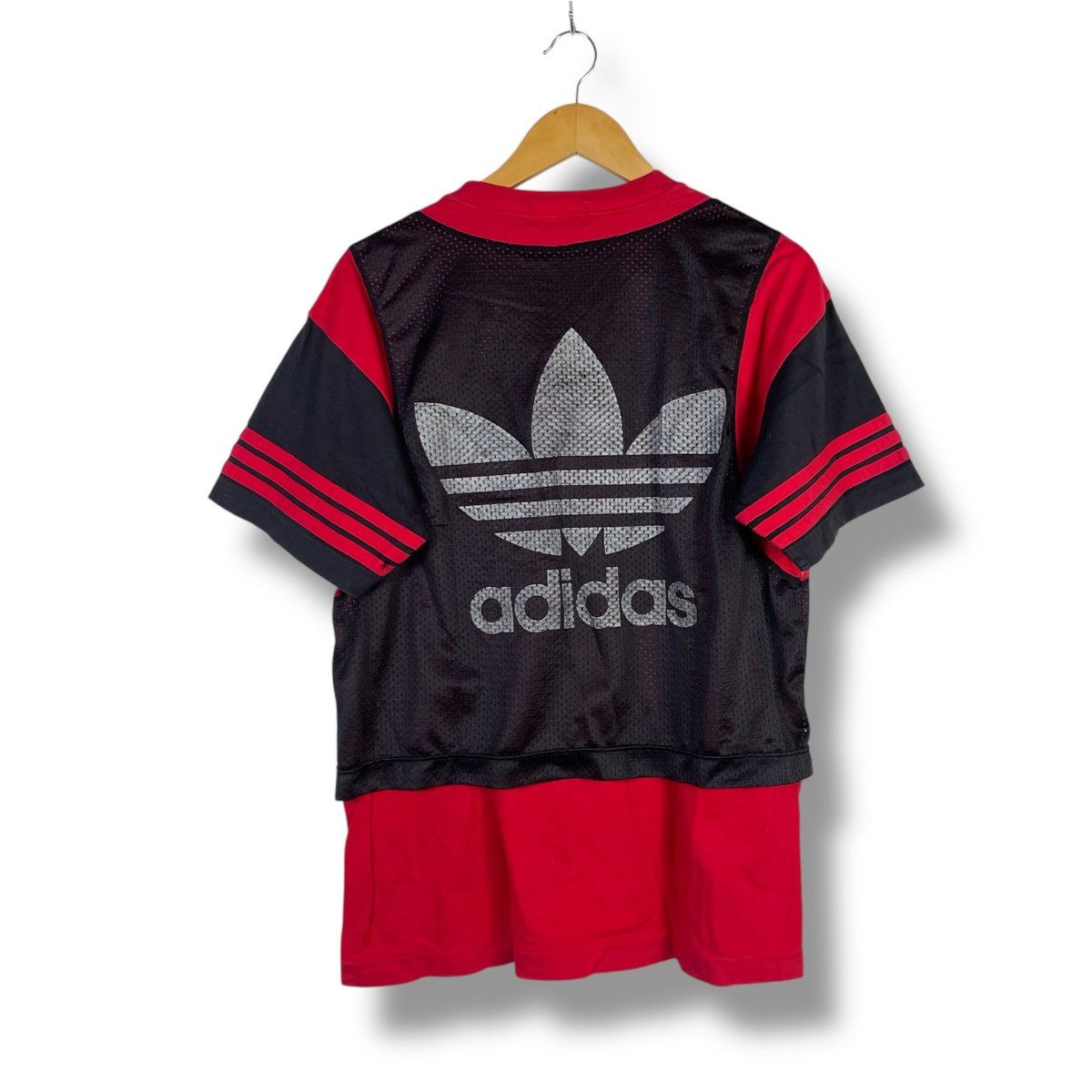 Adidas × RUN DMC × Vintage Vintage 90s Adidas Trefoil with Mesh Lining Tshirt Size US L / EU 52-54 / 3 - 2 Thumbnail