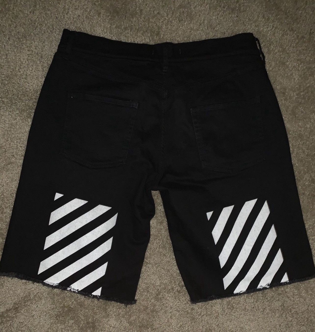 Off-White Off-white Virgil Abloh black cut off shorts Size US 34 / EU 50 - 1 Thumbnail
