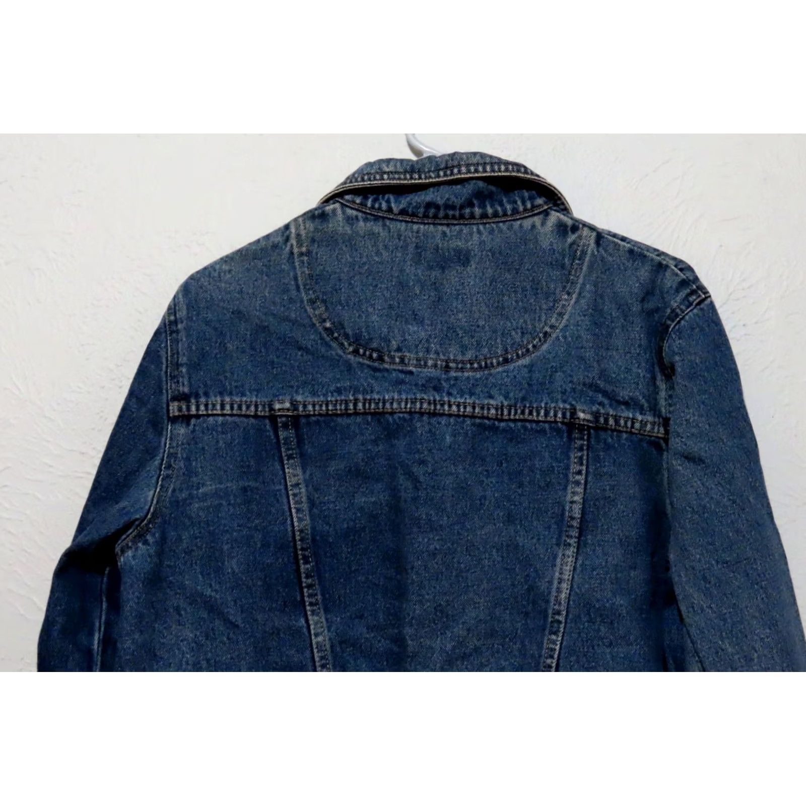 Vintage READ Agapo Collection Women's L Denim Jacket Beaded Embroidered Blue Basic Shirt? Size L / US 10 / IT 46 - 7 Thumbnail