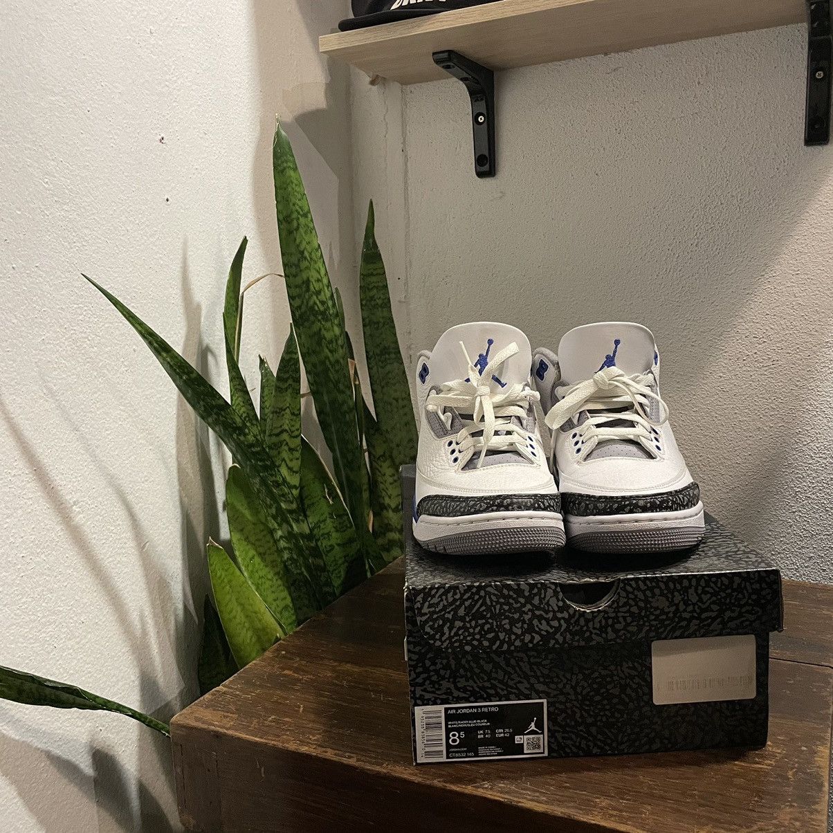 Air Jordan 3 Retro White Racer Blue