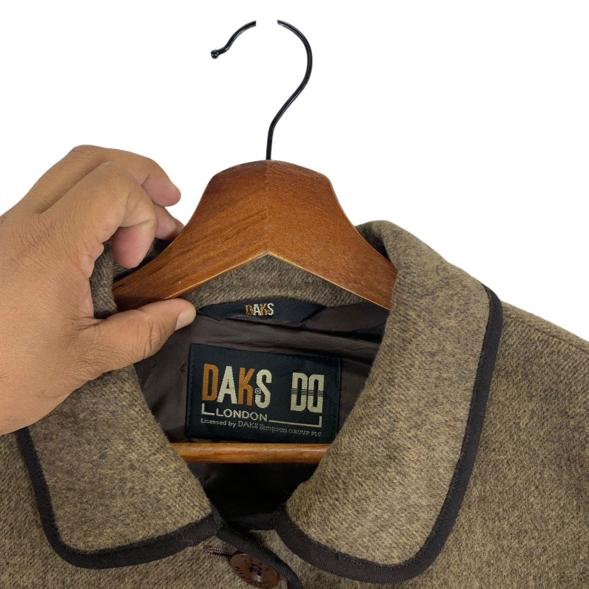 DAKS × Designer VINTAGE DAKS LONDON STRIPE WOOL COAT Size US M / EU 48-50 / 2 - 5 Thumbnail