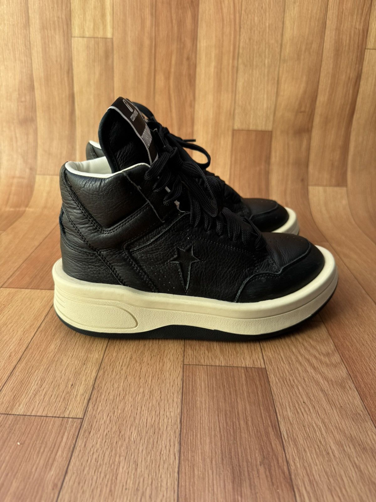 Converse × Rick Owens Drkshdw Turbowpn black cloud sneakers Size US 8.5 / IT 38.5 - 9 Thumbnail