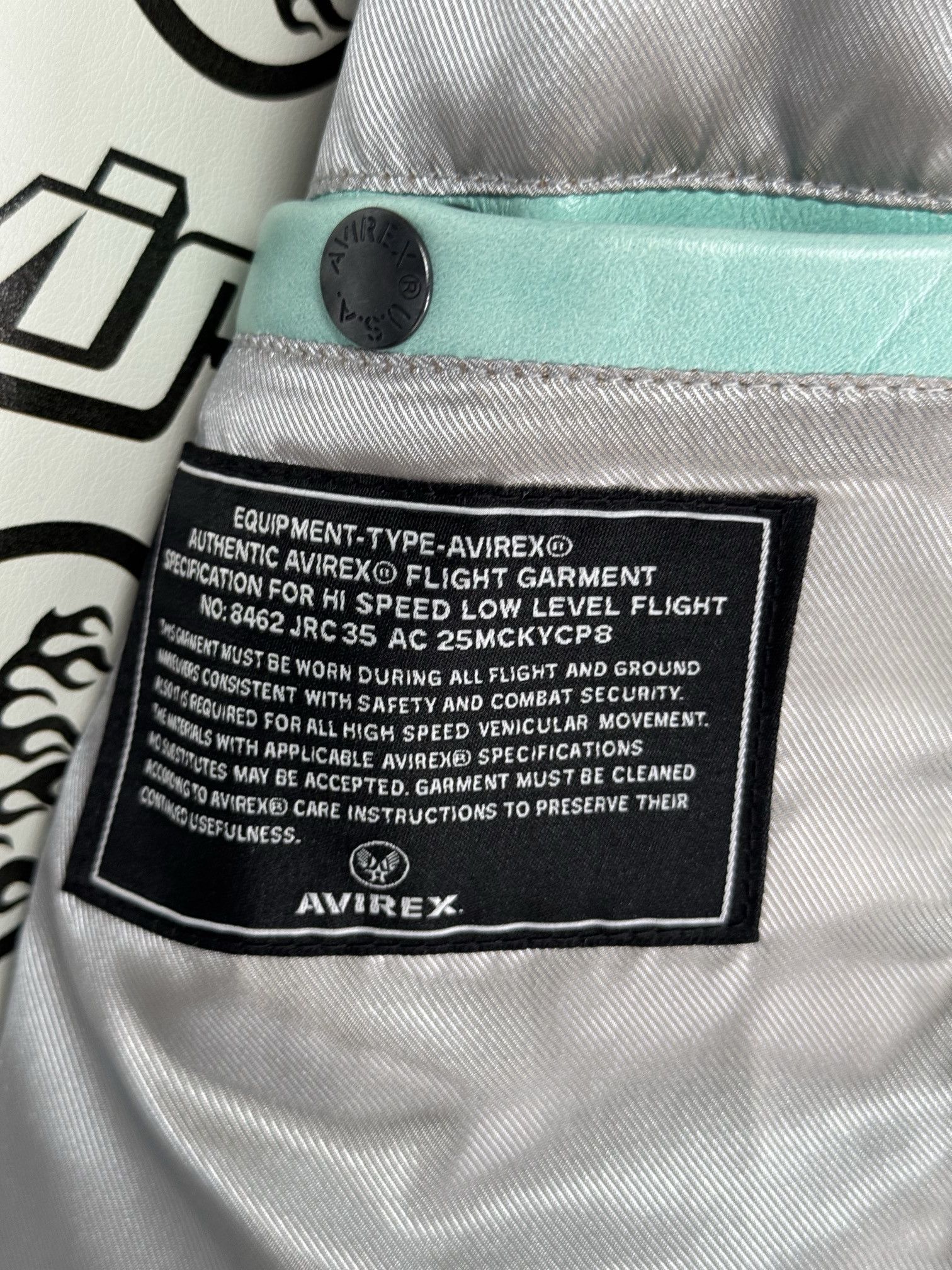 Avirex × HELLSTAR AVIREX X HELLSTAR Leather JACKET TURQUOISE Size US L / EU 52-54 / 3 - 13 Thumbnail