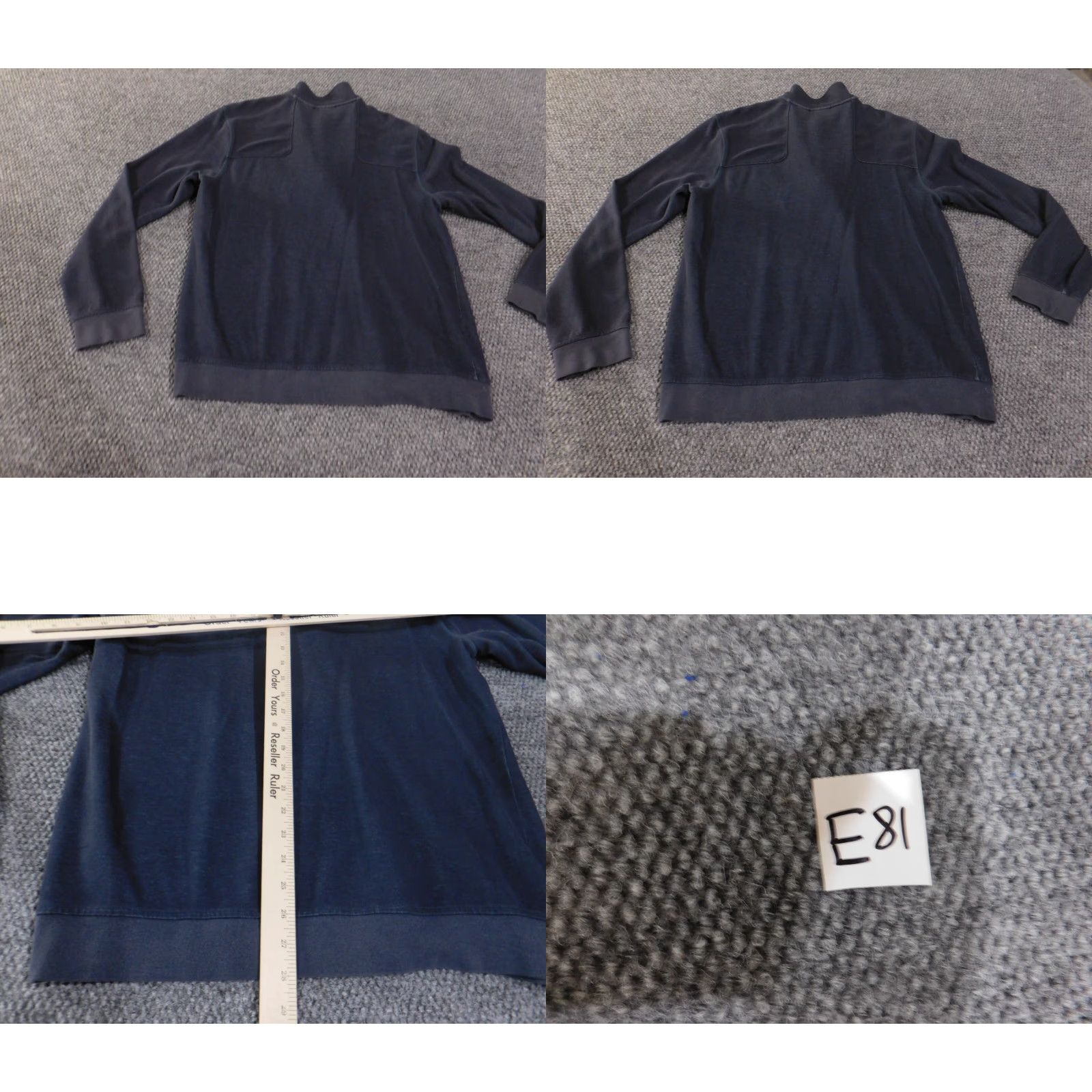 Merrell Merrell Sweater Mens Large Blue Pullover Outdoors 1/4 Zip Stretch SelectWick Classic Knit Mock Neck Pullover Logo Size US L / EU 52-54 / 3 - 8 Thumbnail