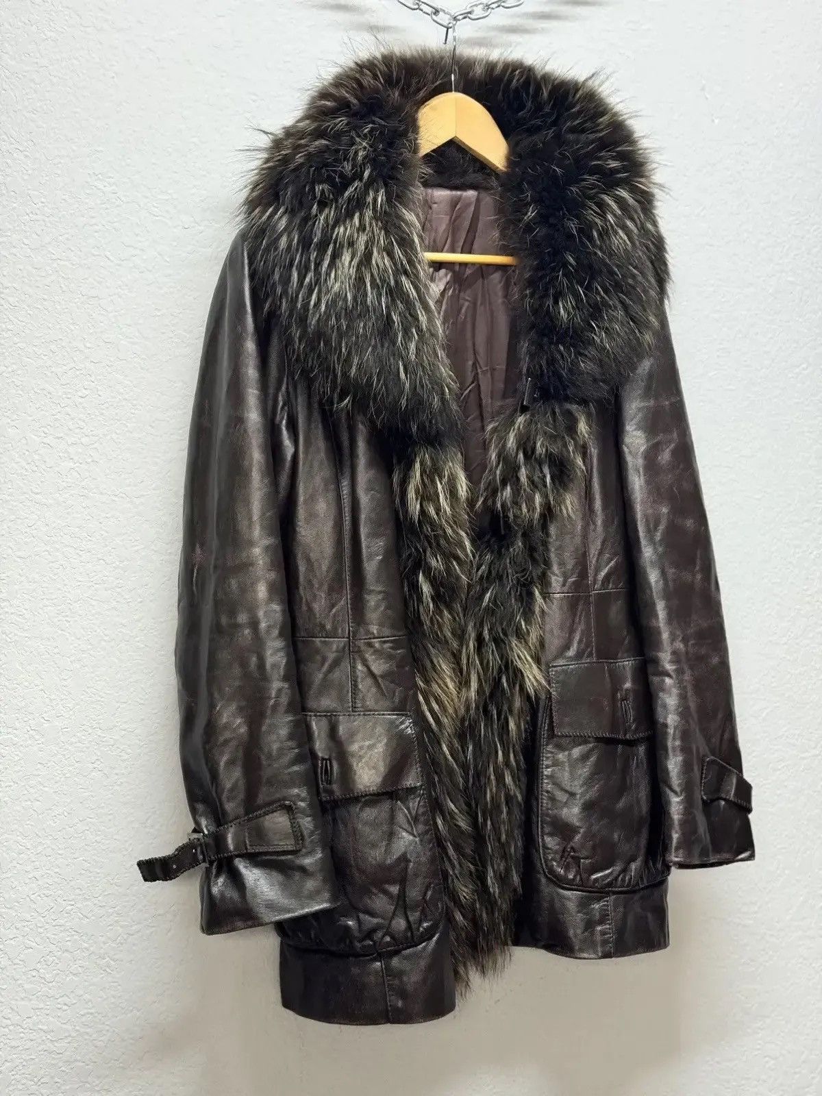 Pre-owned If Six Was Nine X Le Grande Bleu L G B Avant Garde If Six Was Nine Style Fur Rabbit Jacket In Brown