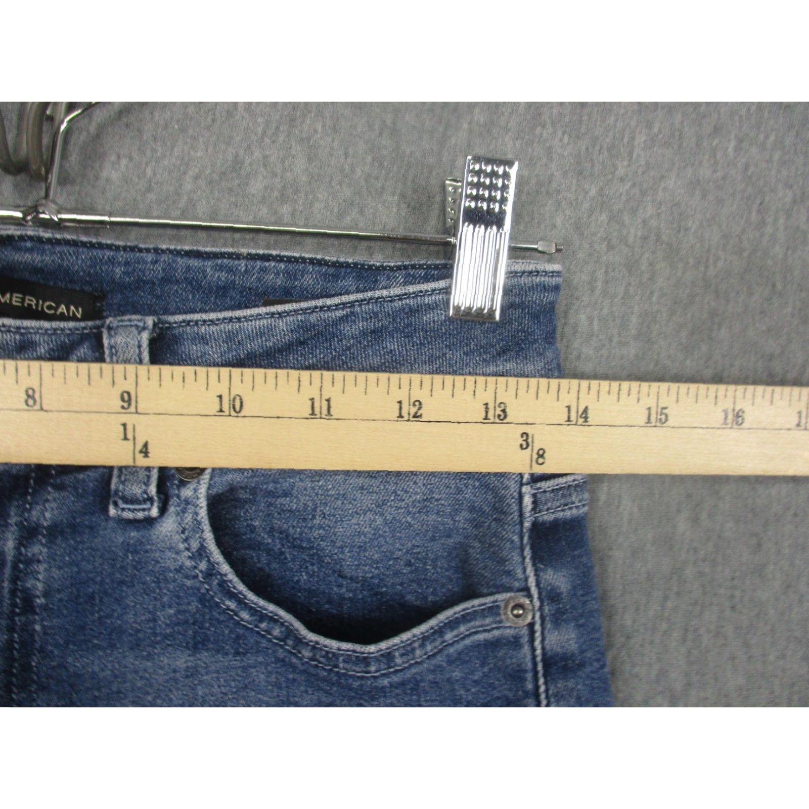 Vintage VINTAGE? No. Modern American Blue Denim Jeans Womens 27 Slim Skinny High Ankle Karma Soho 90s? Size 27" / US 4 / IT 40 - 3 Thumbnail