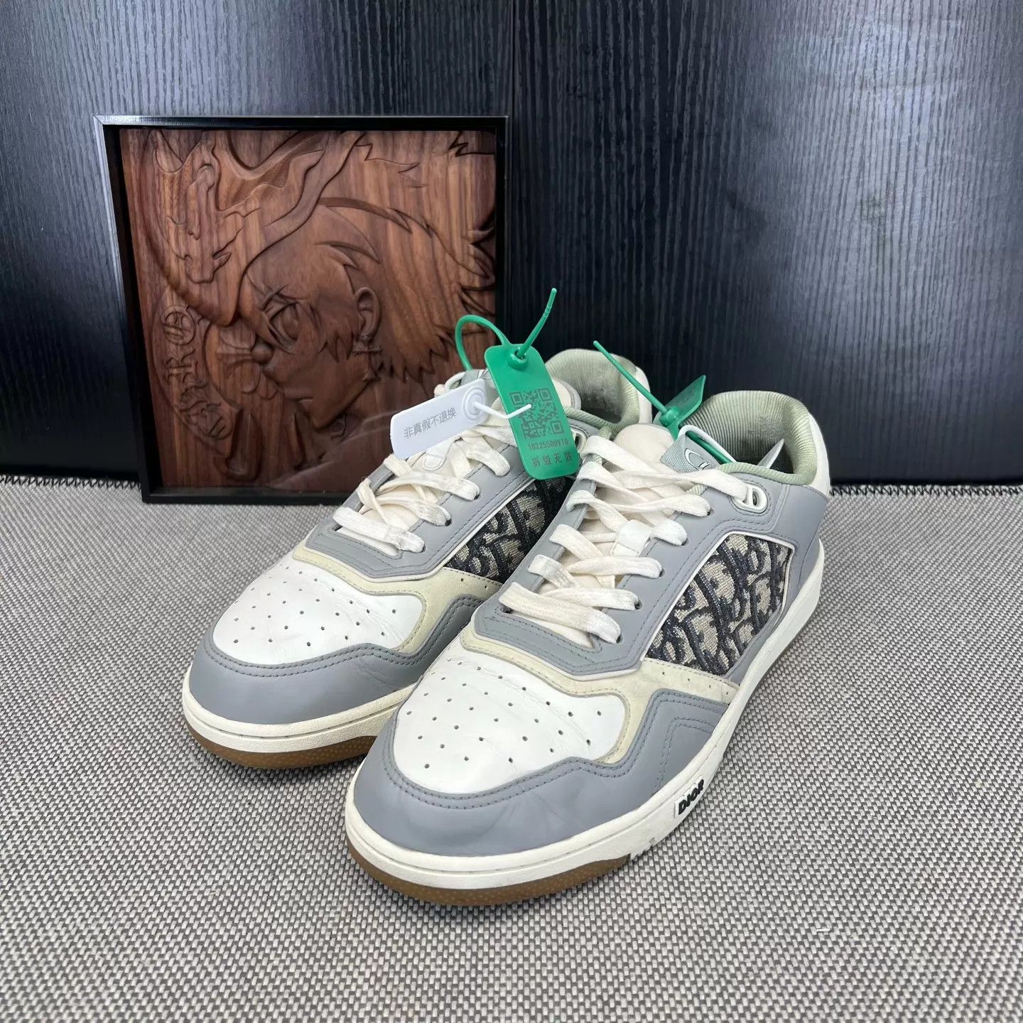 Dior Dior B27 Gray & White Sneakers Size 43 Original Box Size US 10 / EU 43 - 1 Thumbnail