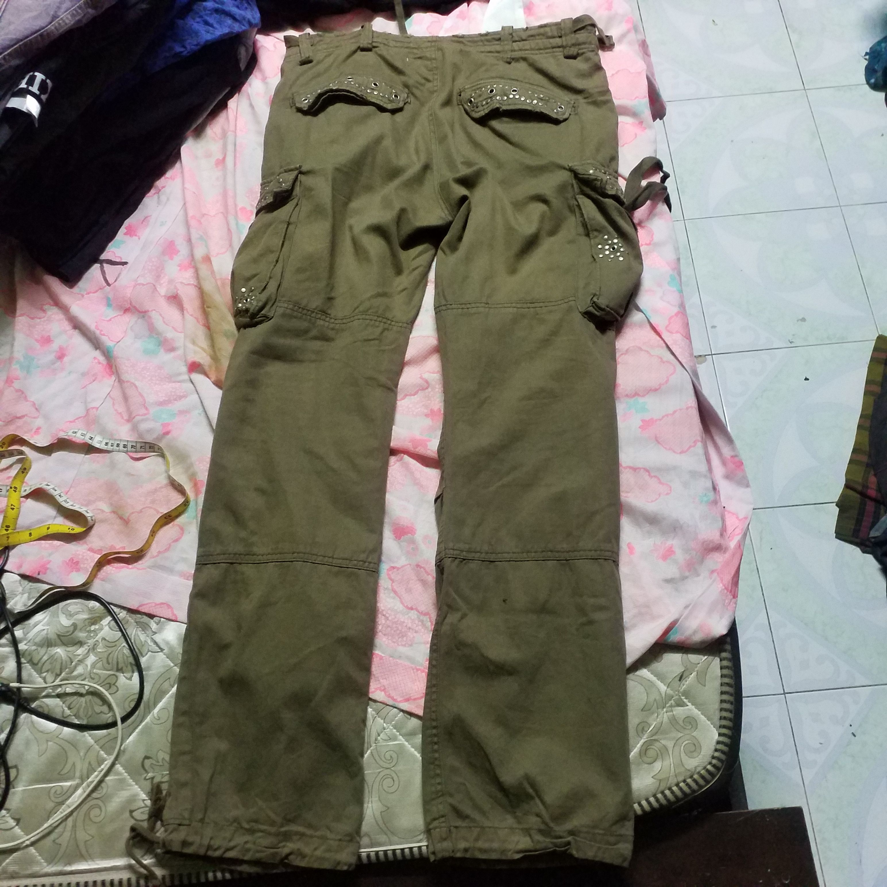 Other ASYMETRIC CARGO PANT BONDAGE PUNK STREETWEAR SIZE M Size 34" / US 12 / IT 48 - 6 Thumbnail