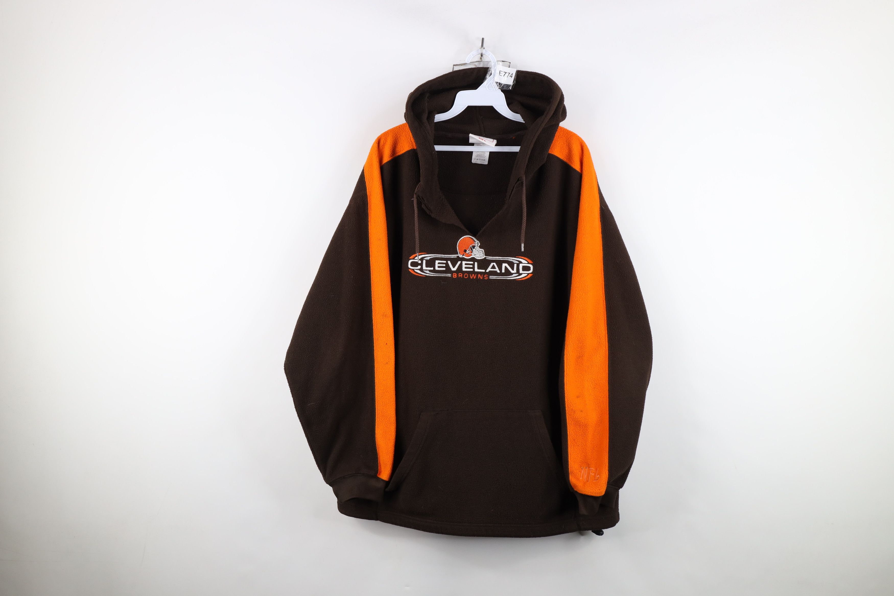 Vintage Vintage Spell Out Cleveland Browns Football Fleece Hoodie Size US L / EU 52-54 / 3 - 1 Thumbnail