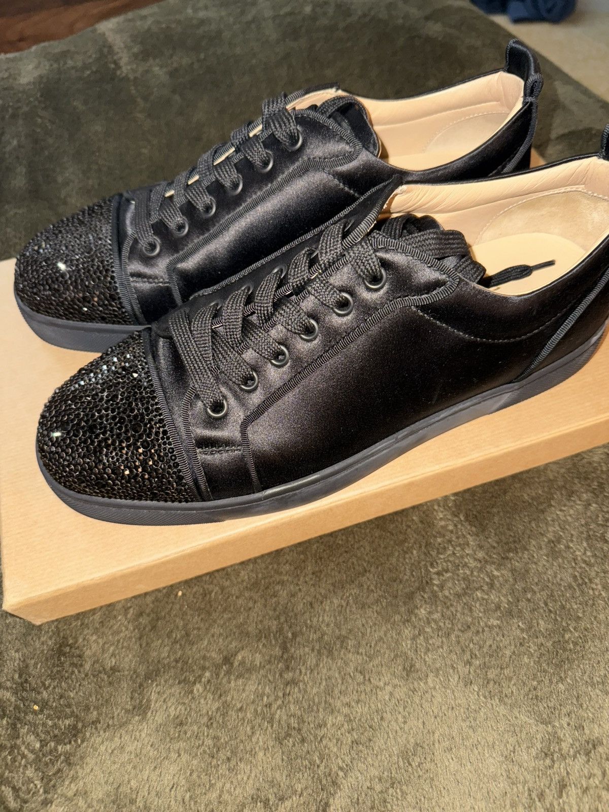 Christian Louboutin Louboutin Louis J Strass Orlato Flat Satin/GG Size US 9 / EU 42 - 4 Thumbnail