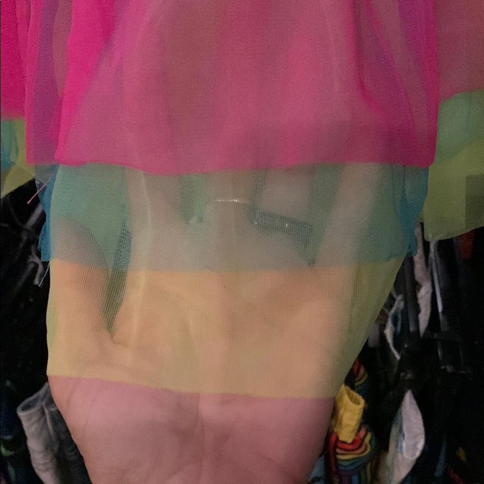 Designer Vibrant Pink and Green Women's Skirt Size 28" / US 6 / IT 42 - 2 Thumbnail