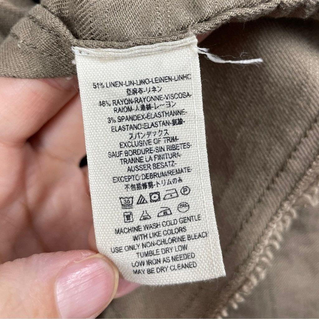 Free People Free People Olive Linen Blend Raw Finish Waterfall Jacket XS Size XS / US 0-2 / IT 36-38 - 10 Thumbnail