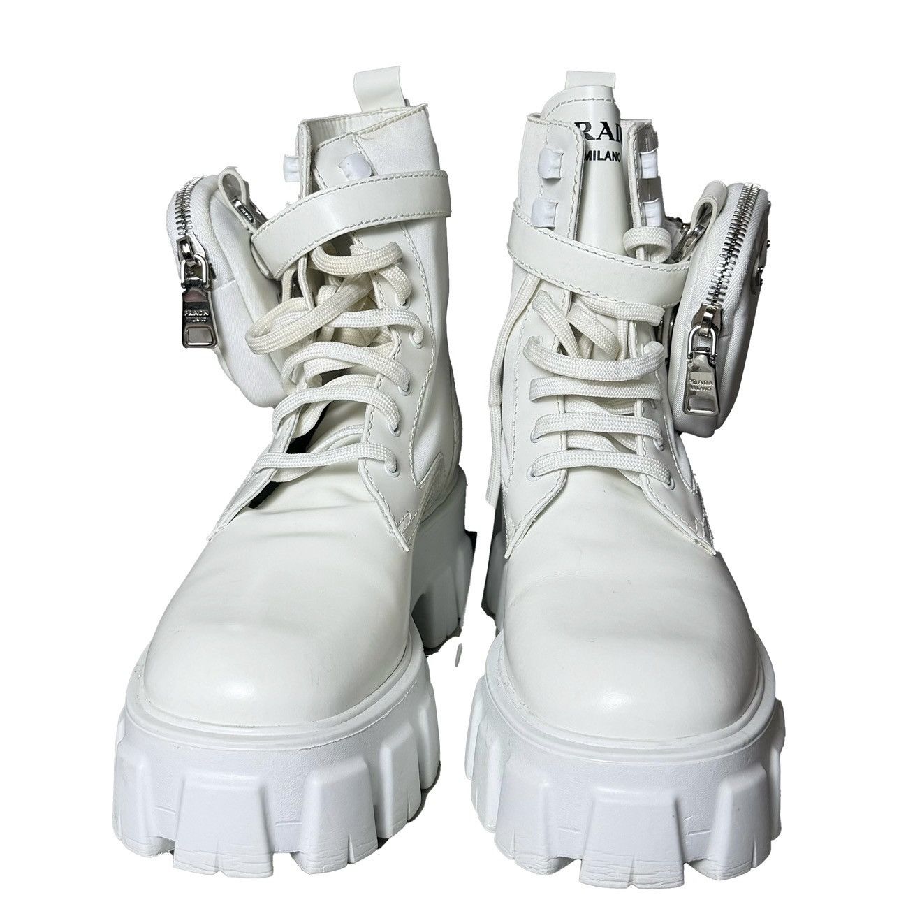 Prada Prada Monolith Leather Boots Size US 7 / IT 37 - 1 Thumbnail