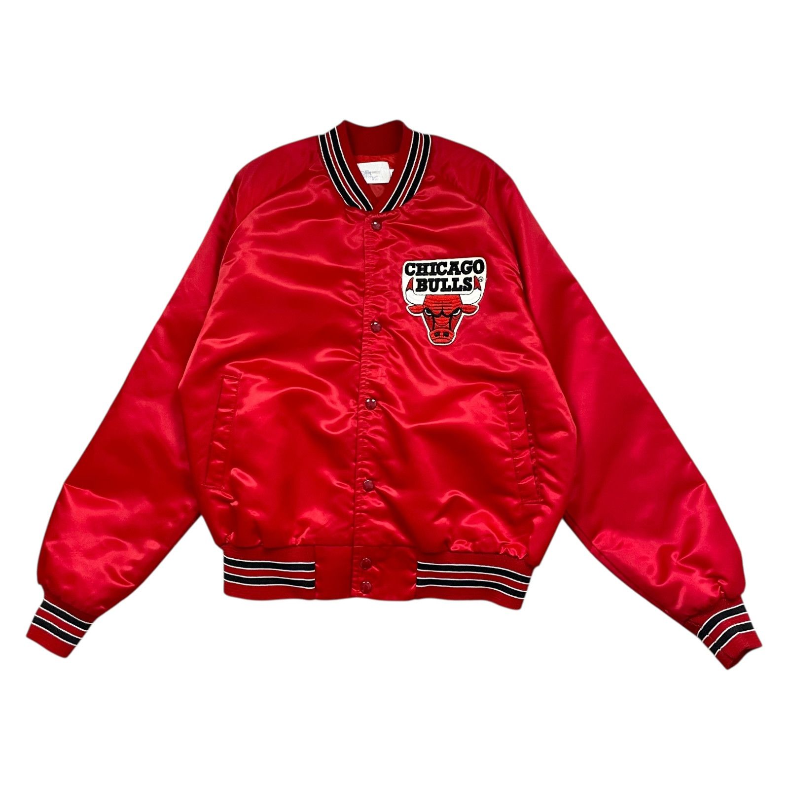 NBA VTG 90s CHICAGO BULLS CHALK LINE SATIN BOMBER JACKET SIZE M Size US M / EU 48-50 / 2 - 2 Thumbnail