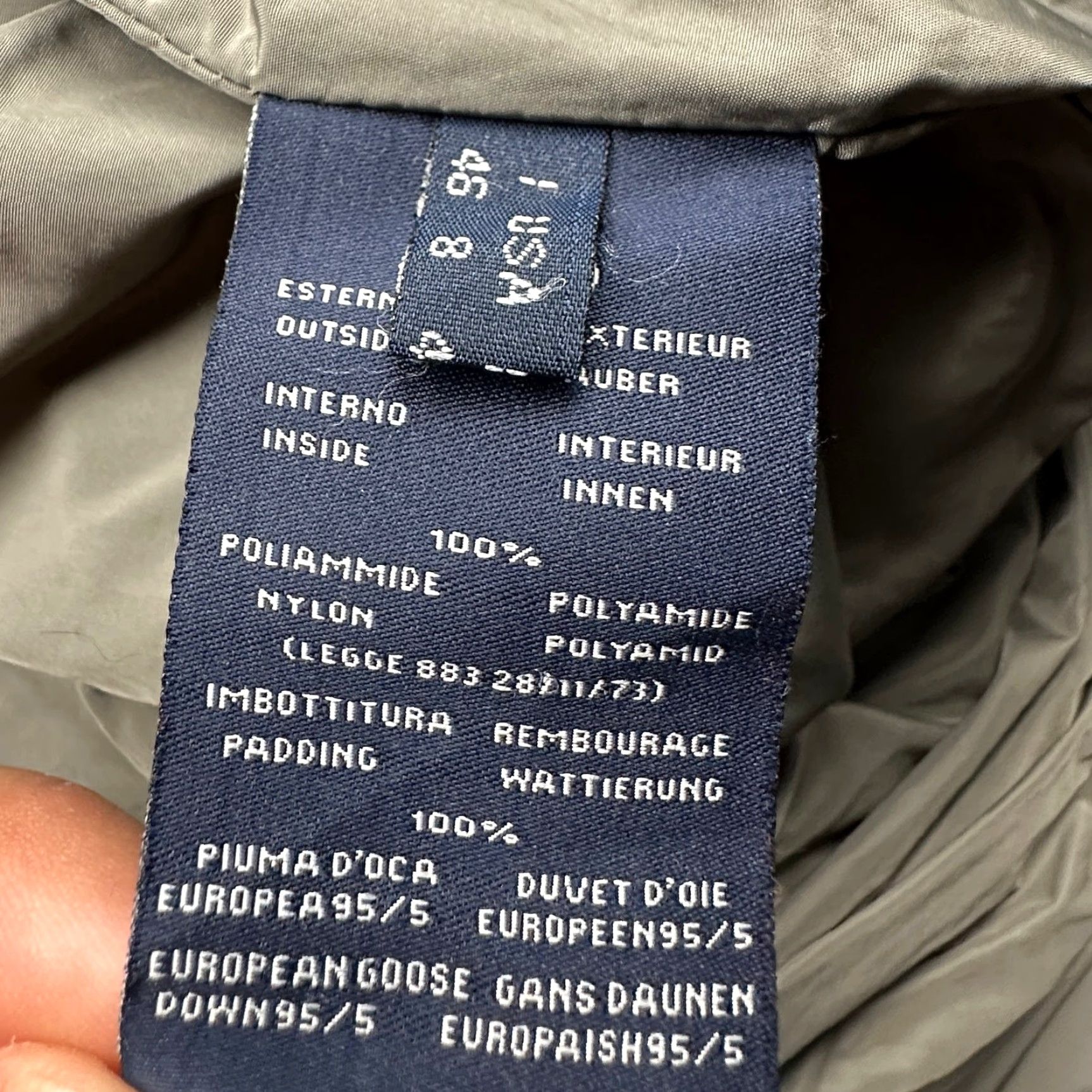 Add add Goose Down Puffer Coat Jacket Womens Large 8 Gray Belted Long Zip Pockets Winter Travel Casual Long Sleeve Mens Womens Boys Girls Size L / US 10 / IT 46 - 3 Thumbnail