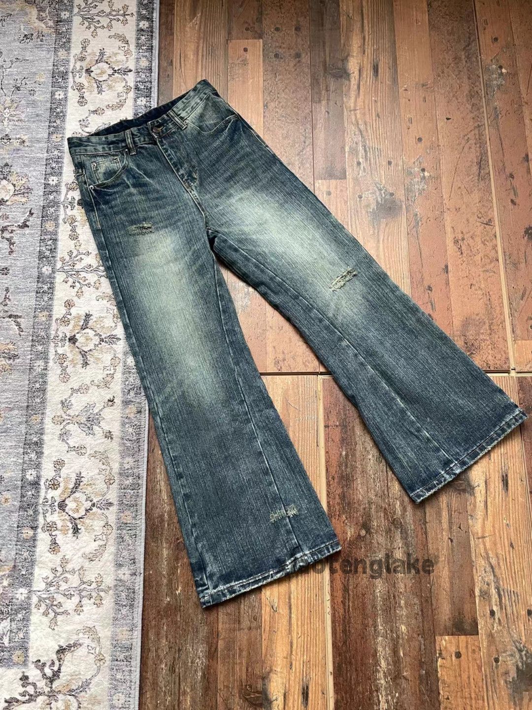 zx vintage washed faded punk grunge bootcut jeans