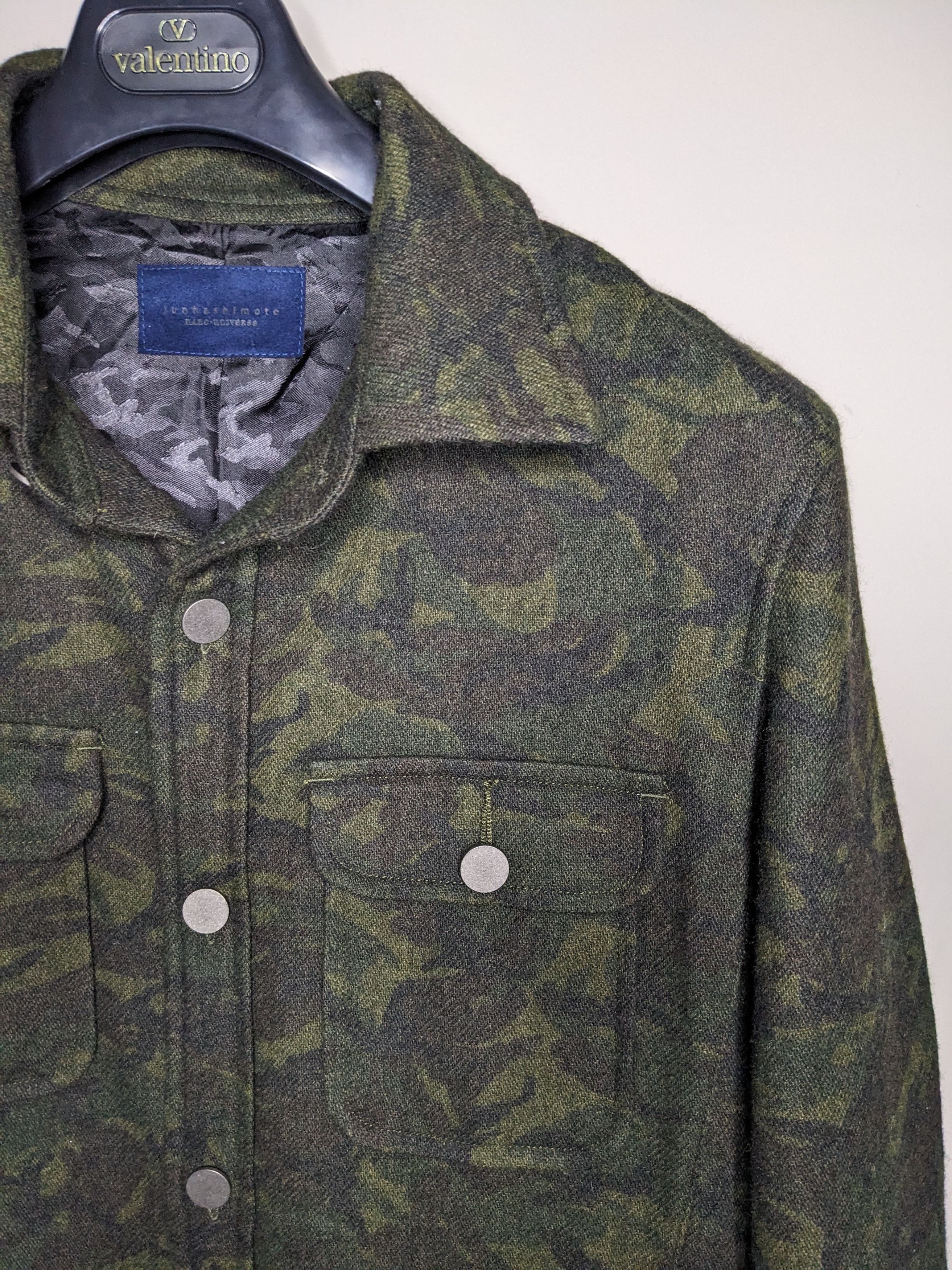 junhashimoto Jun Hashimoto Camo Wool Overshirt XL Jacket Military Shacket Size US XL / EU 56 / 4 - 3 Thumbnail
