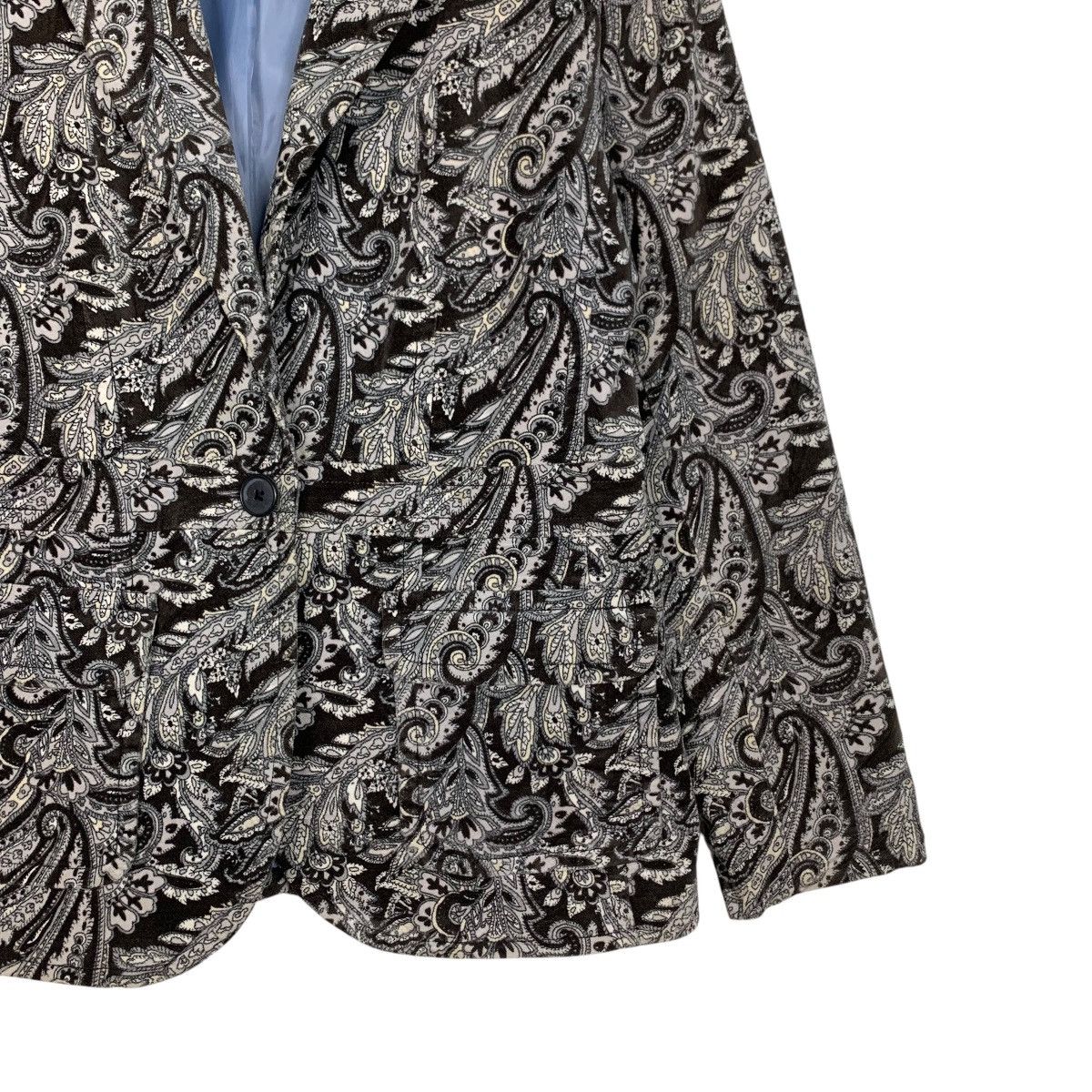 Lands' End LAND’S END Paisley Design Blazer Jacket #2809-C127 Size M / US 6-8 / IT 42-44 - 6 Thumbnail