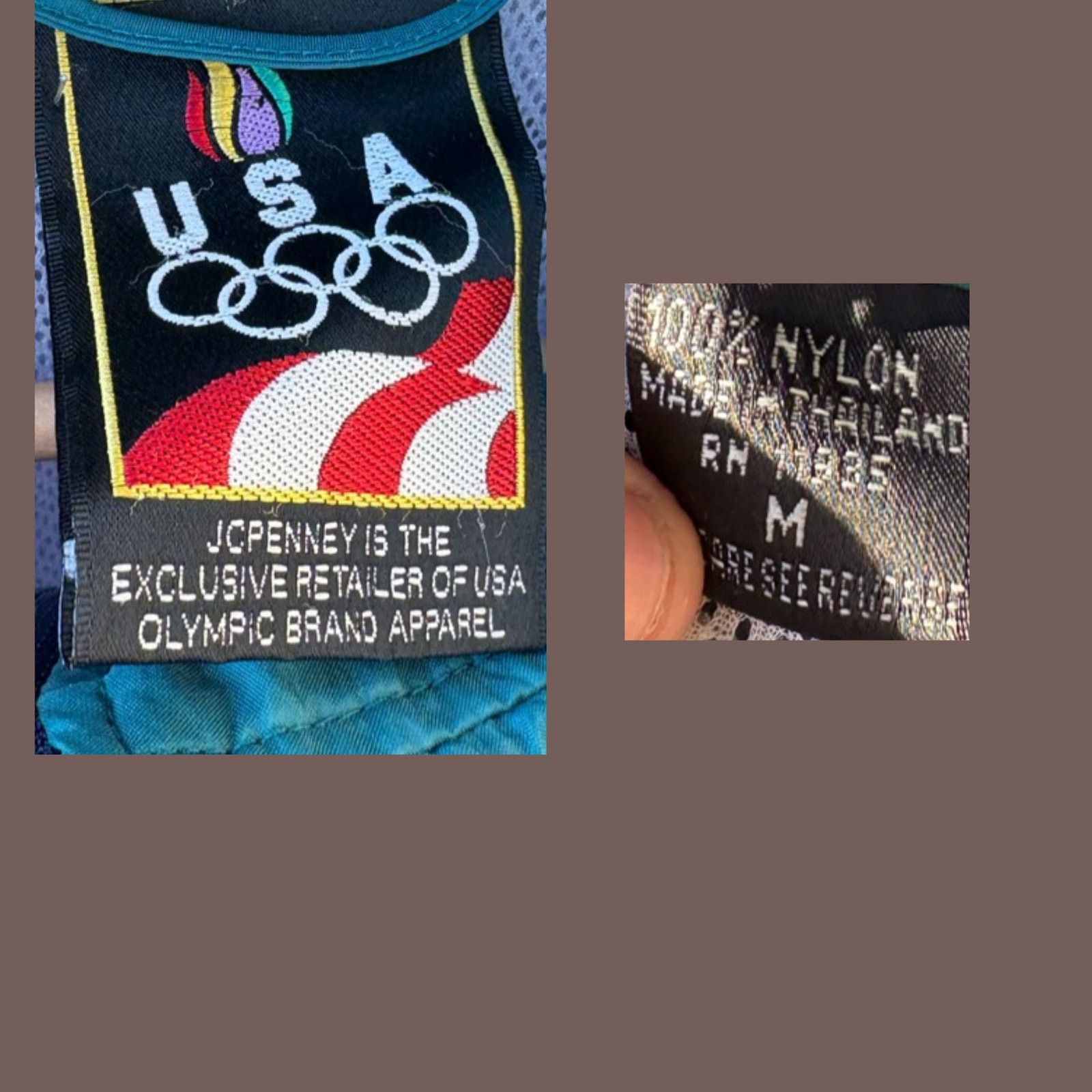 USA Olympics VTG Windbreaker | USA Olympic Navy Teal | 90s Teamwear Size US M / EU 48-50 / 2 - 4 Thumbnail