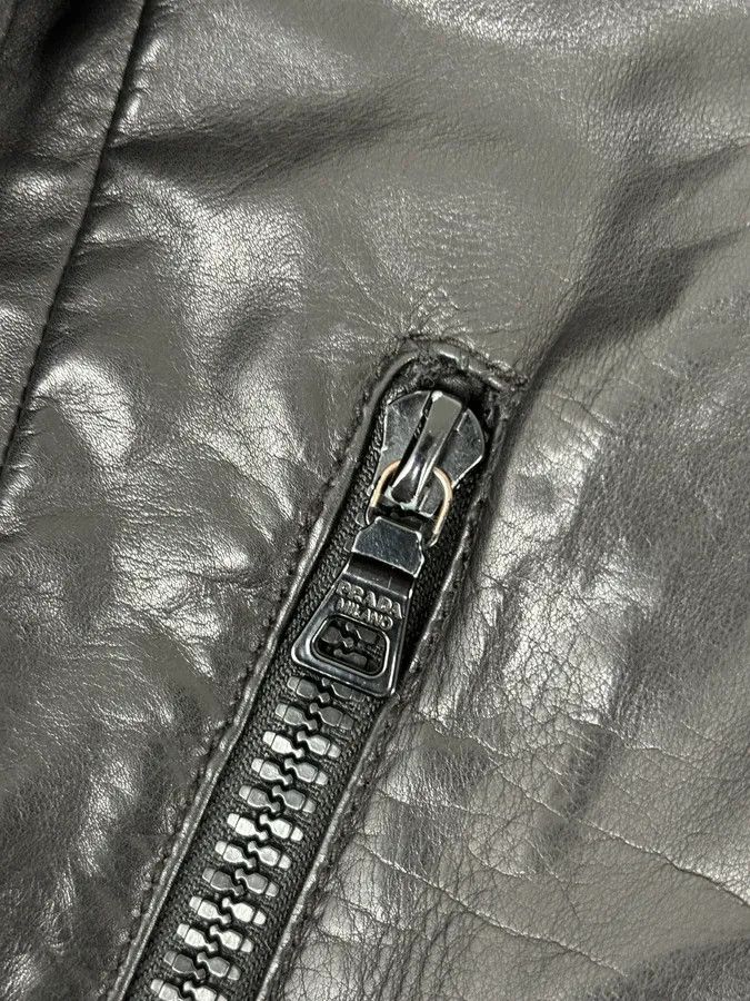 Prada AW2009 Prada Black Padded Leather Biker Jacket Size US M / EU 48-50 / 2 - 11 Thumbnail
