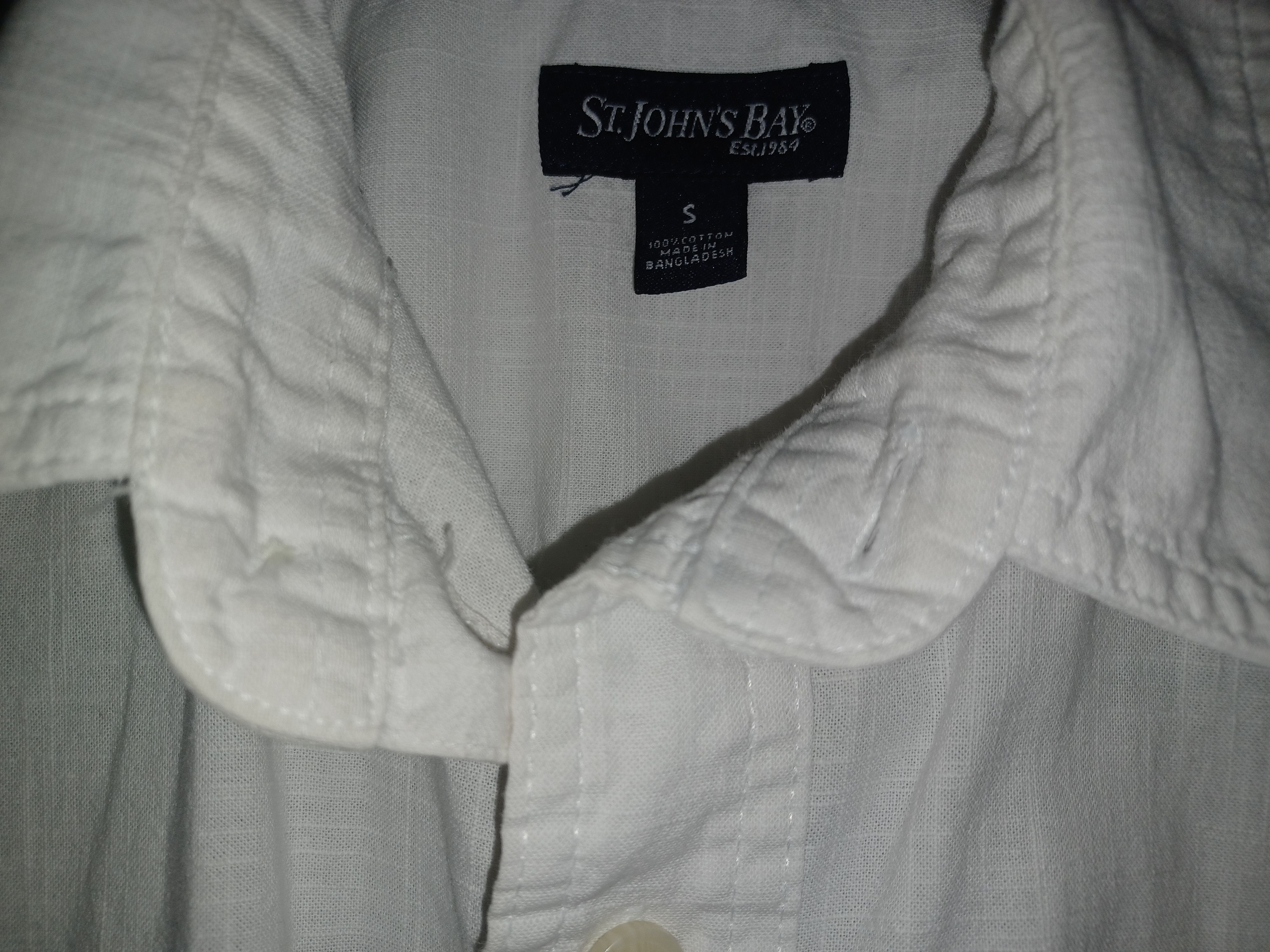 St. Johns Bay St. John's Bay Men's Button-Up Shirt SZ Small White Size US S / EU 44-46 / 1 - 4 Thumbnail