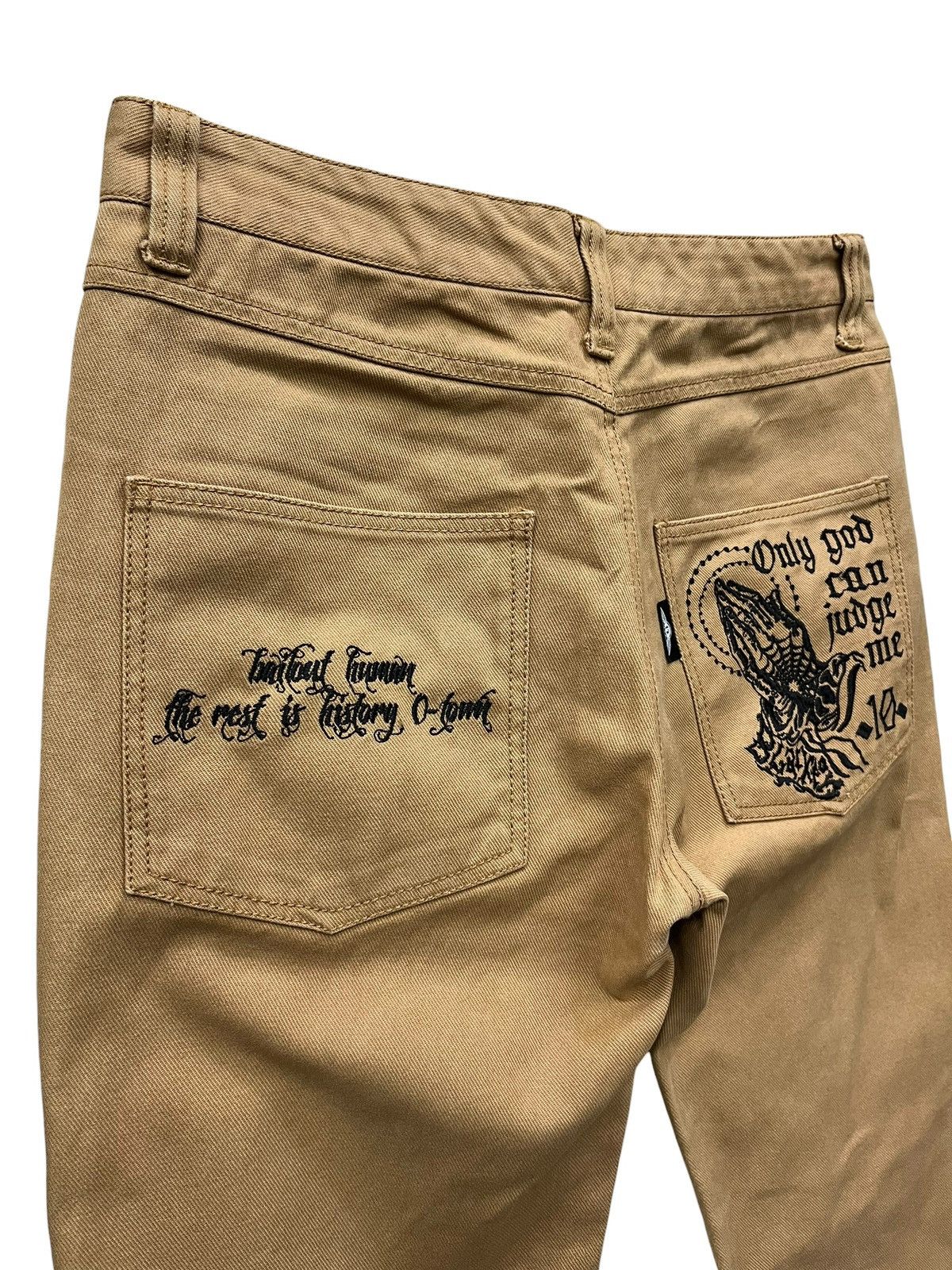 Praying Blackton Prayer Hands Tattoo Style Khaki Pants Archive Denim Size US 29 - 2 Thumbnail