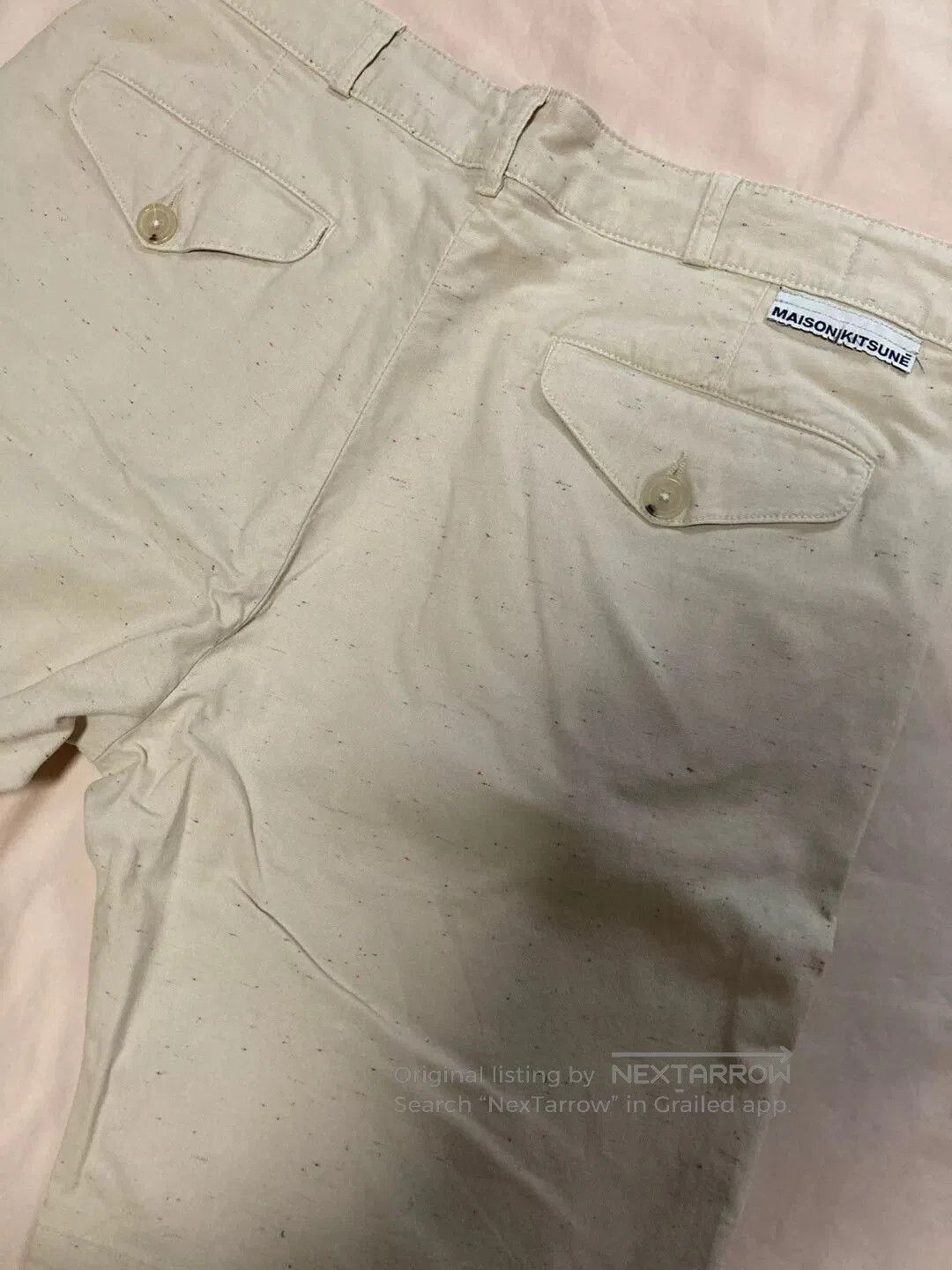 Maison Kitsune maison kitsune cotton linen shorts size 32. Size US 32 / EU 48 - 2 Thumbnail