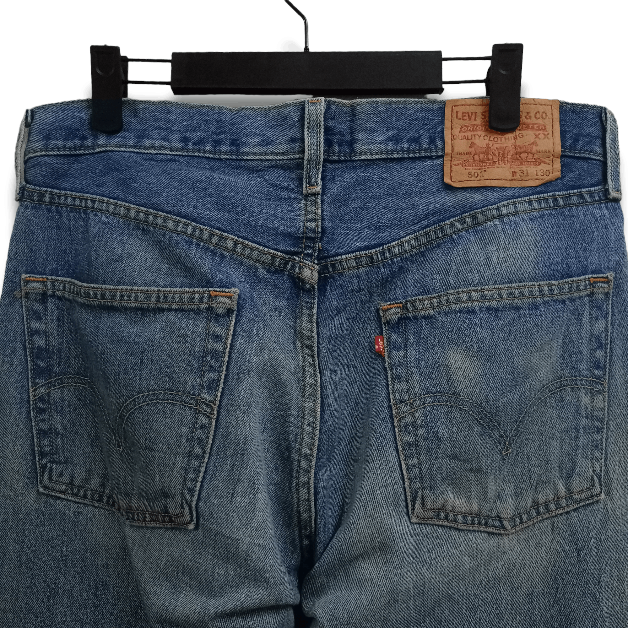 Levi's Vintage 90s Levis 501 Blue Wash Distressed Baggy Jeans 32x31 Size US 32 / EU 48 - 7 Thumbnail