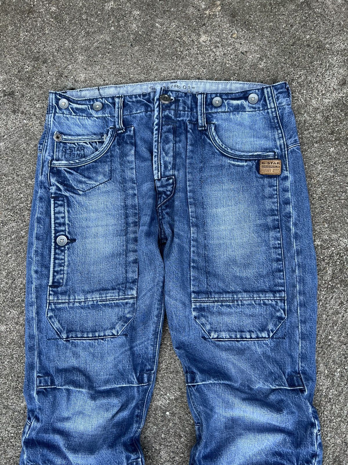 Balmain Vintage G Star Balmain Style Buckle Back Denim Jeans Size US 32 / EU 48 - 10 Thumbnail