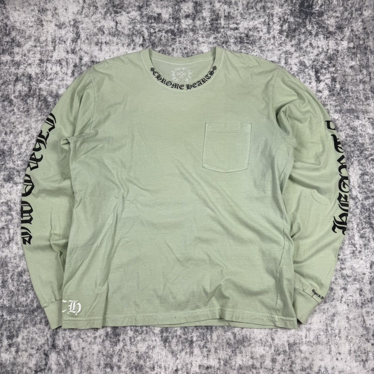Chrome Hearts Chrome Hearts Neck Logo ‘Lime’ Long Sleeve Size US L / EU 52-54 / 3 - 1 Thumbnail