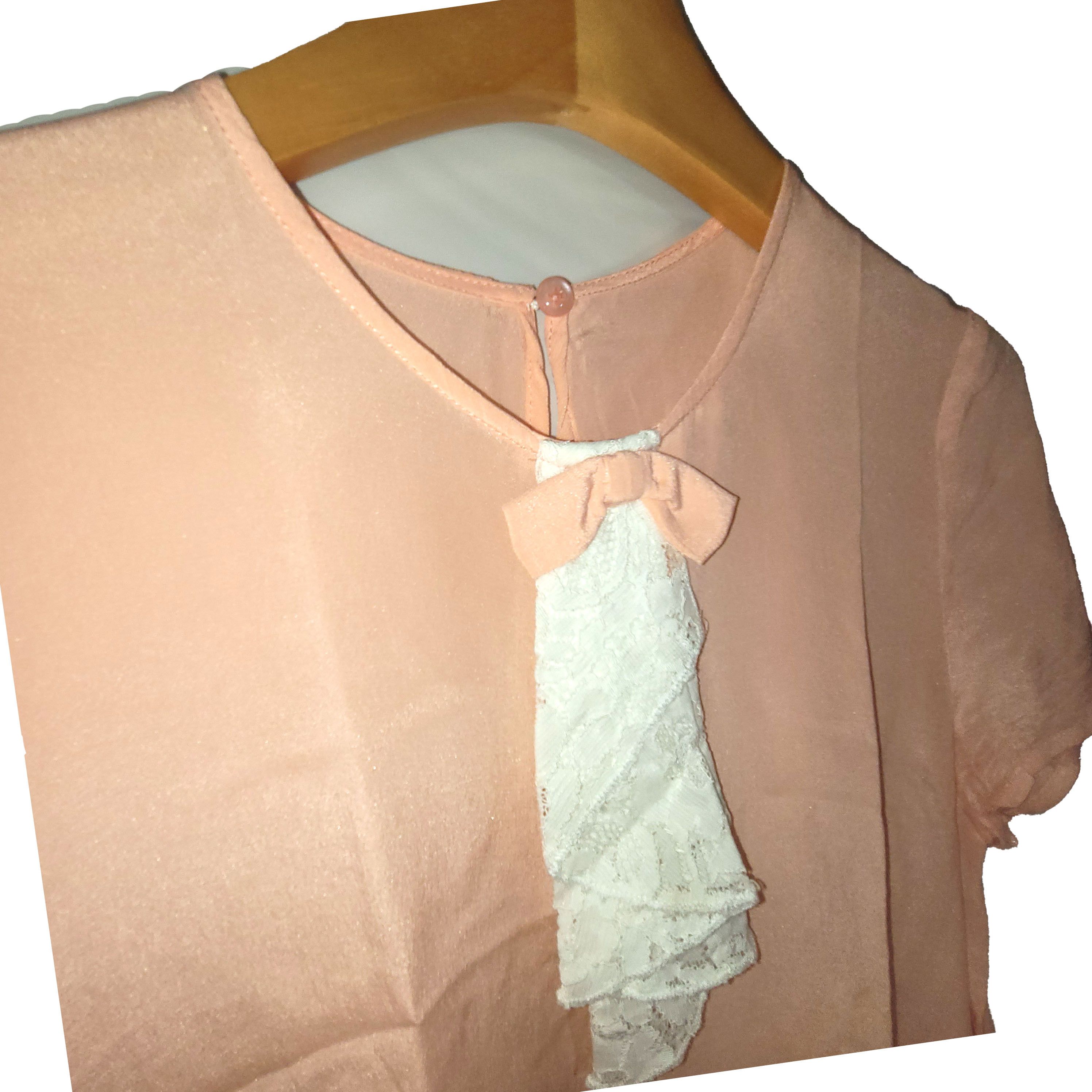 Other Women's 100% Silk Size S Short Sleeve Top T-Shirt SBC506 Size XXS / US 00 / IT 34 - 3 Thumbnail