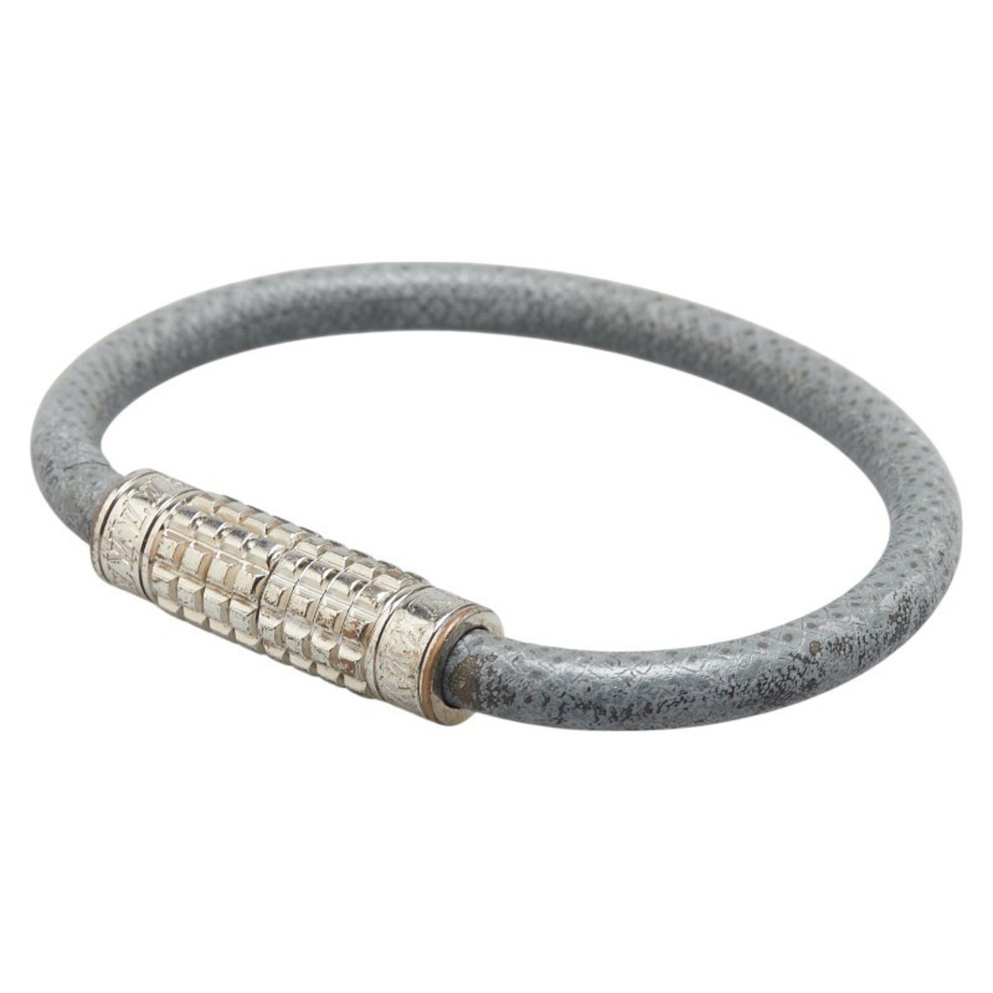 Louis Vuitton Louis Vuitton Damier Graphite Digit Bracelet M6626D Gray Leather and Metal Women's LOUIS VUITTON Size ONE SIZE - 1 Thumbnail