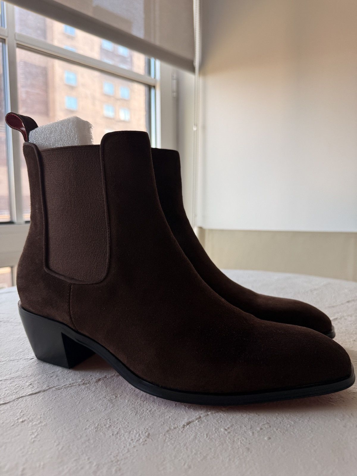 Arno De France NEW Dark Brown Suede Ankle Boots Size US 9.5 / EU 42-43 - 6 Thumbnail