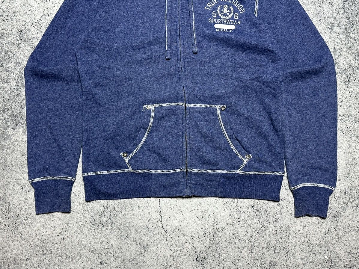 True Religion True Religion Big Logo Rhinestones Zip Hoodie Size L / US 10 / IT 46 - 4 Thumbnail