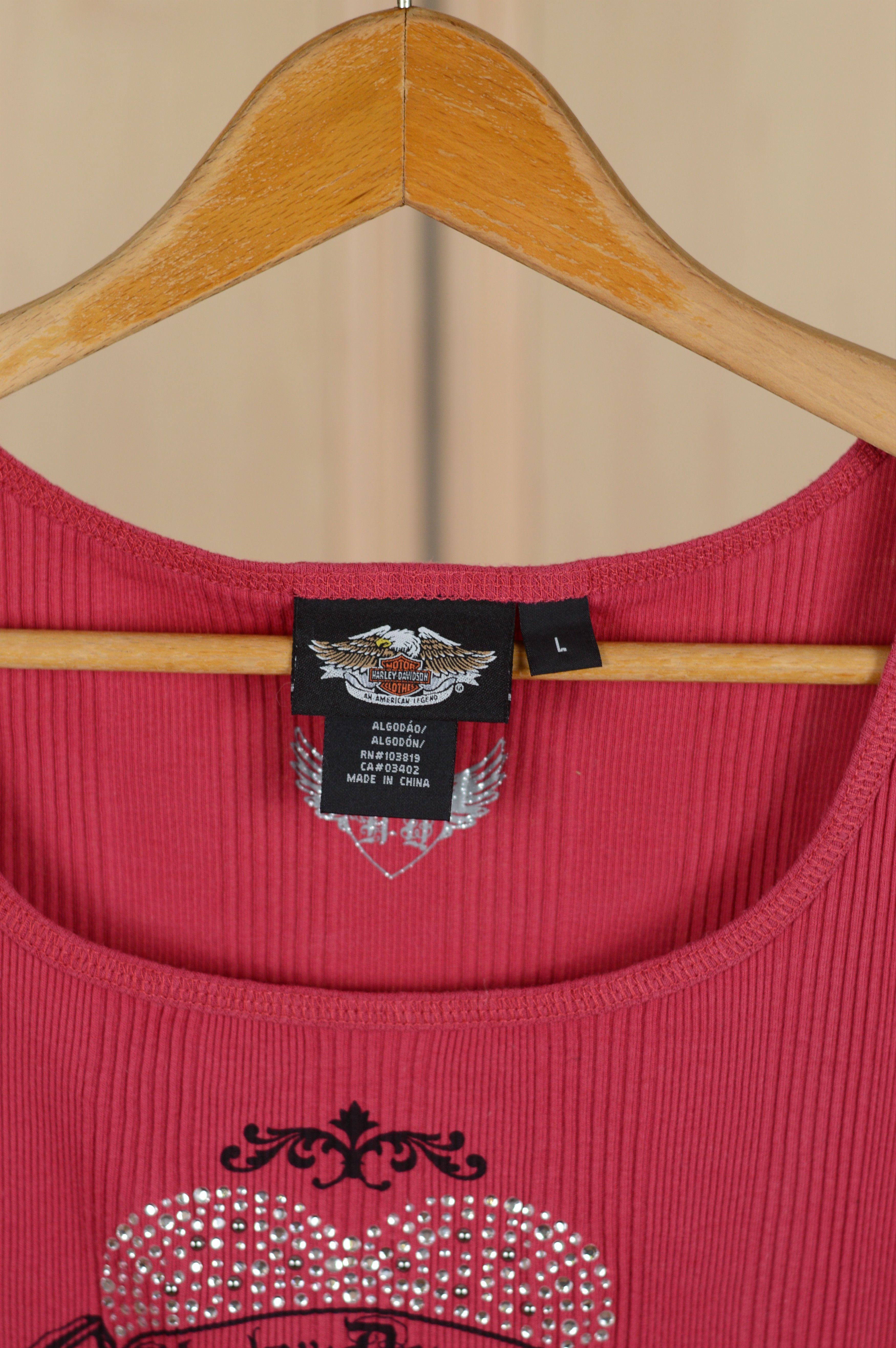 Harley Davidson Harley Davidson Sleeveless Tee Rhinestones Tank Top Size L / US 10 / IT 46 - 3 Thumbnail