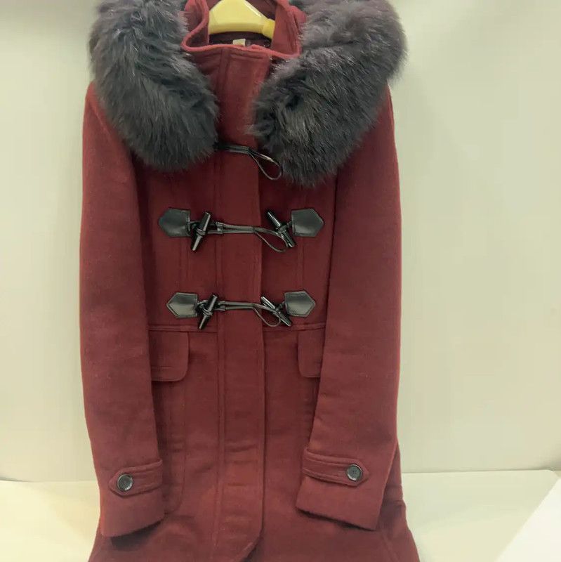 Burberry Burberry Red Wool Winter Coat with Hood Size S / US 4 / IT 40 - 1 Thumbnail