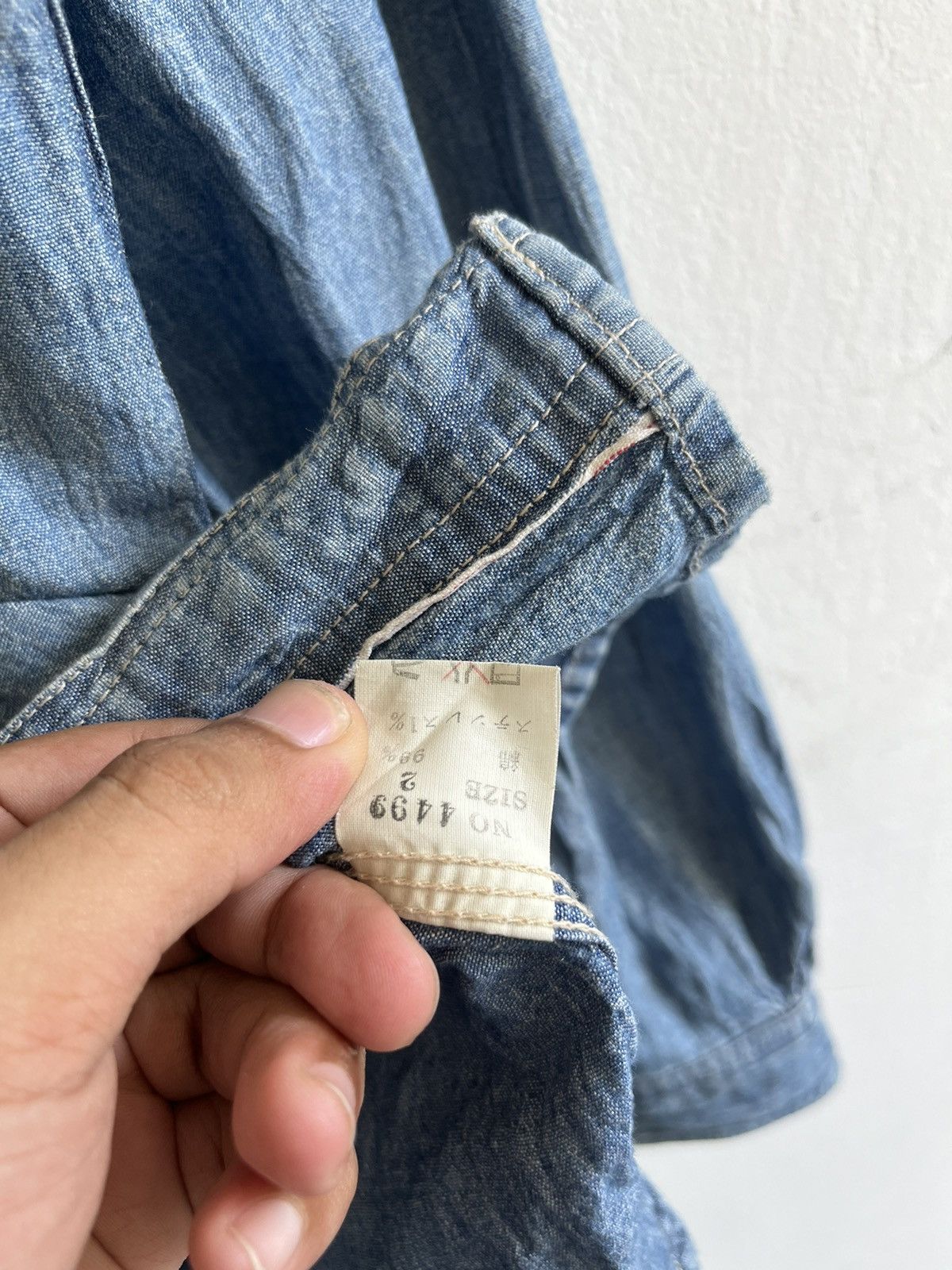 Indigo × Japanese Brand Vintage Blue Trick Selvedge denim Shirt Size US M / EU 48-50 / 2 - 12 Thumbnail