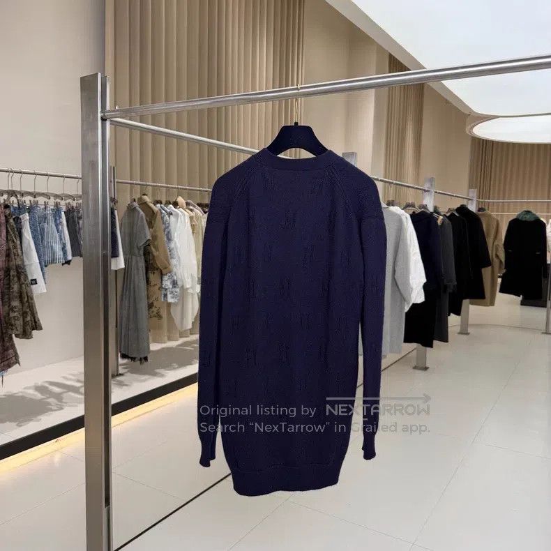 Hermes Hermes Navy Wool Open Cardigan Jacket with Full Print Size XXS / US 00 / IT 34 - 2 Thumbnail
