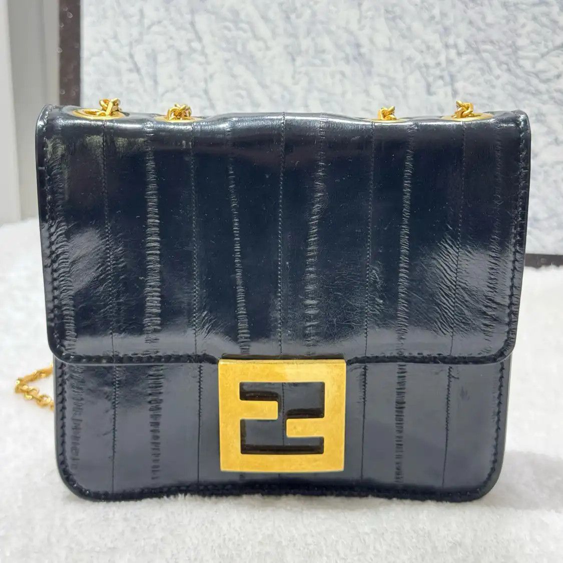 Fendi FENDI Fab black cowhide leather shoulder bag Size ONE SIZE - 1 Thumbnail