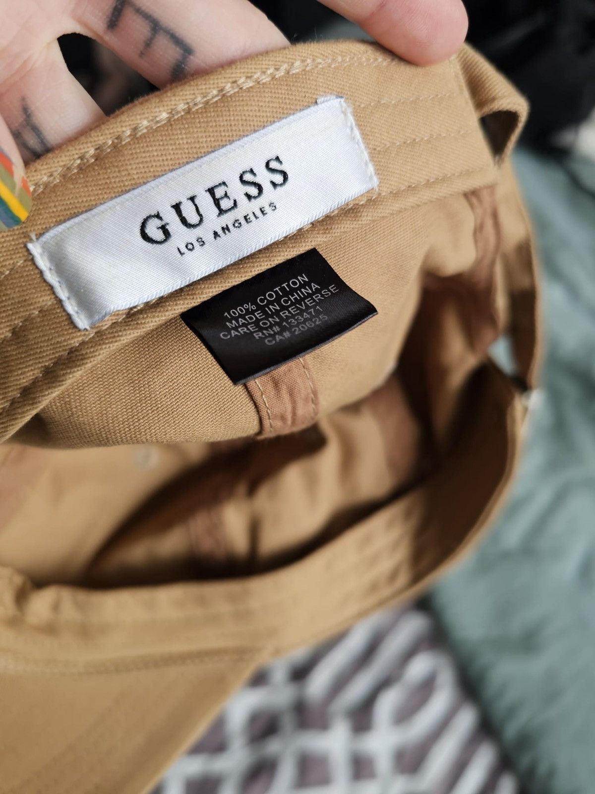 Guess Light brown Guess dad hat Size ONE SIZE - 3 Thumbnail