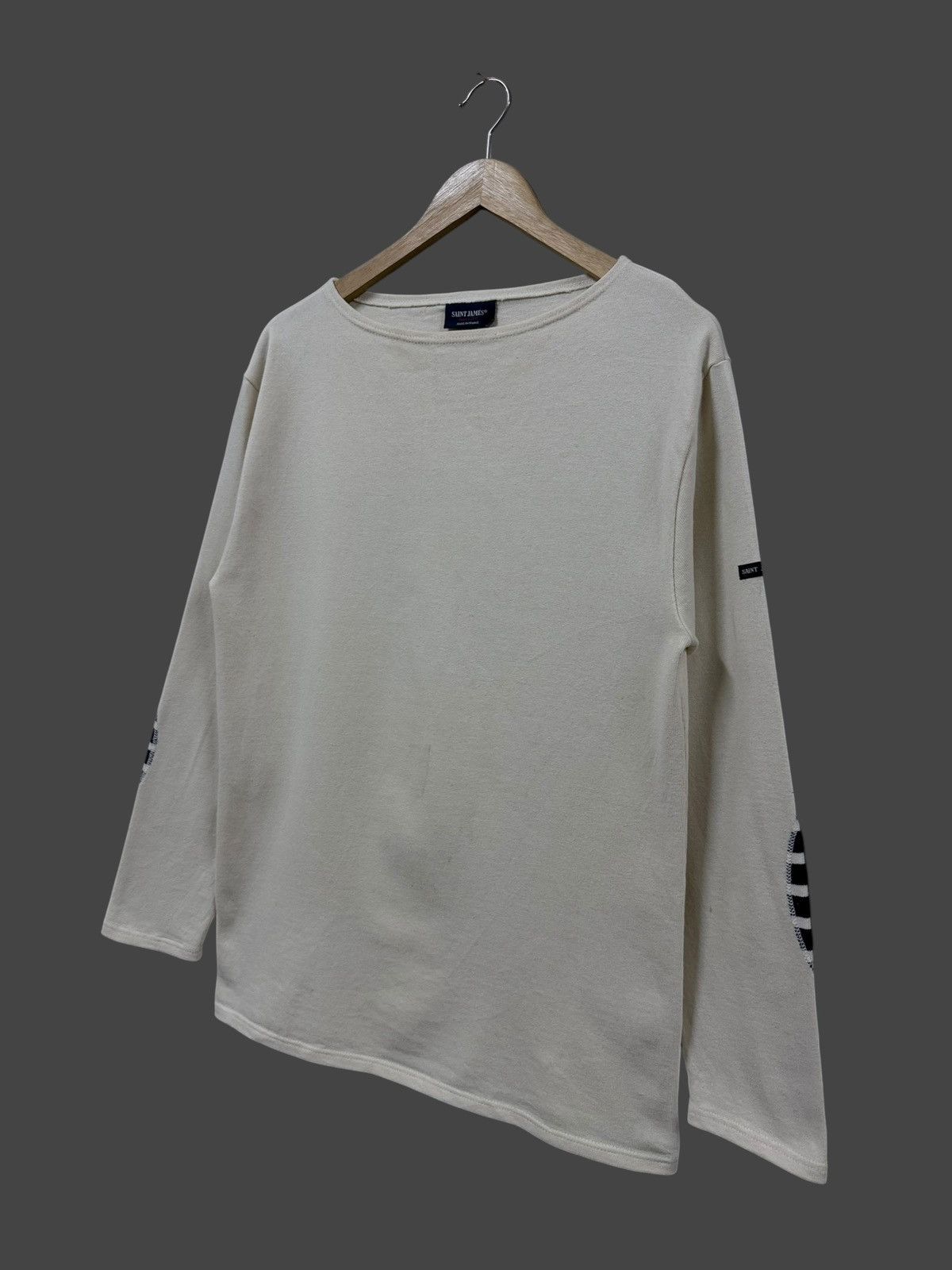 Saint James Saint James Beige Boat Neck Heavy Cotton Longsleeve Shirt Size US M / EU 48-50 / 2 - 7 Thumbnail